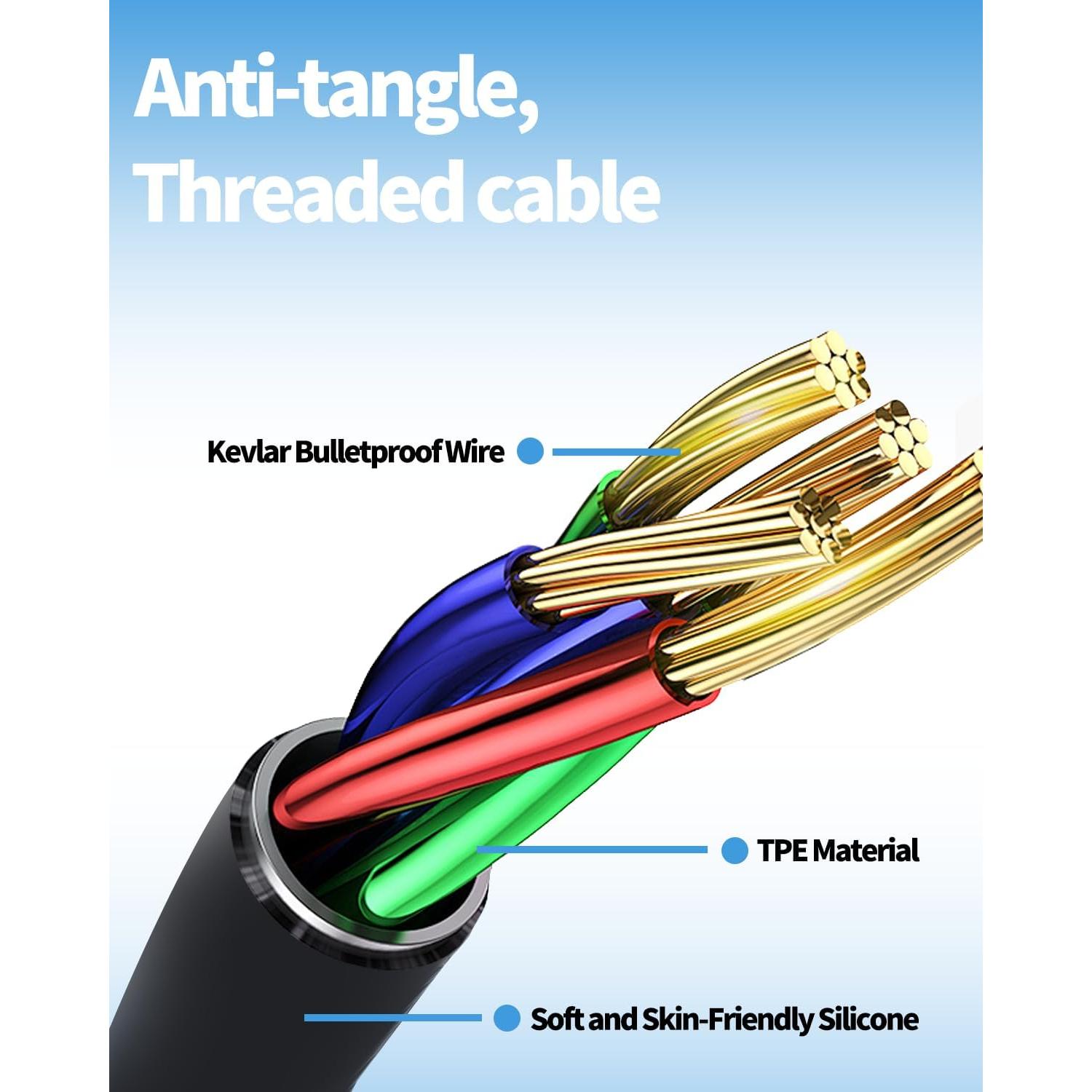 Auriculares con cable Yodamiack 3 metros con micrófono - Paquete de 3