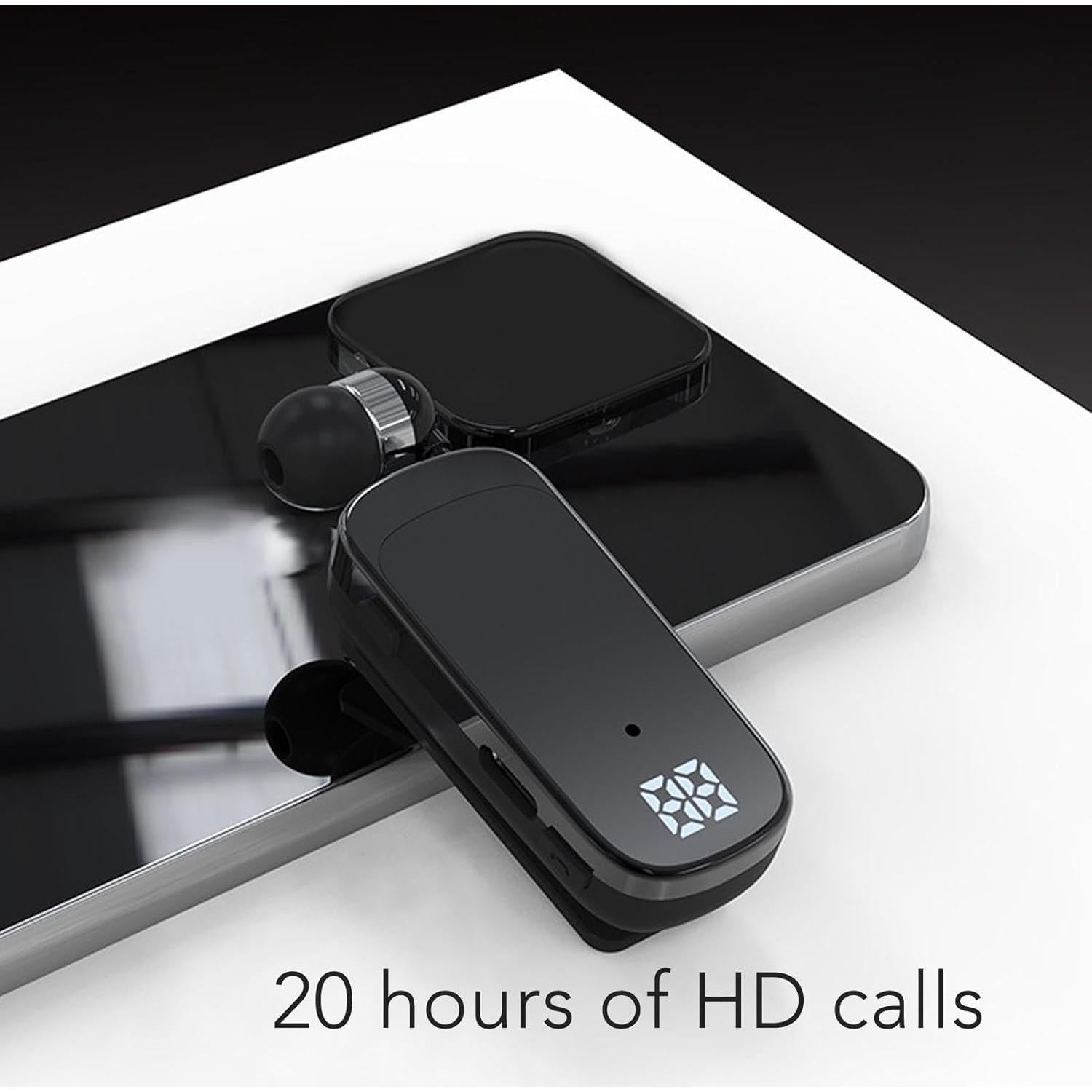 Auriculares Inalámbricos Retráctiles Yoidesu V5.2 Bluetooth Negro