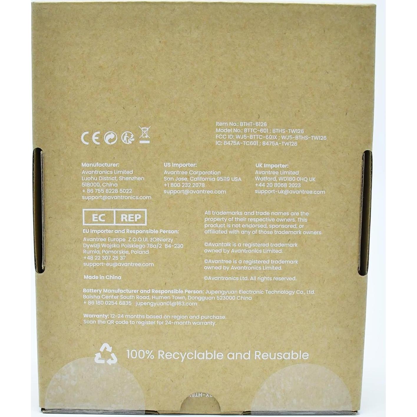 Auriculares Inalámbricos Avantree Medley Pebble Bluetooth 5.3