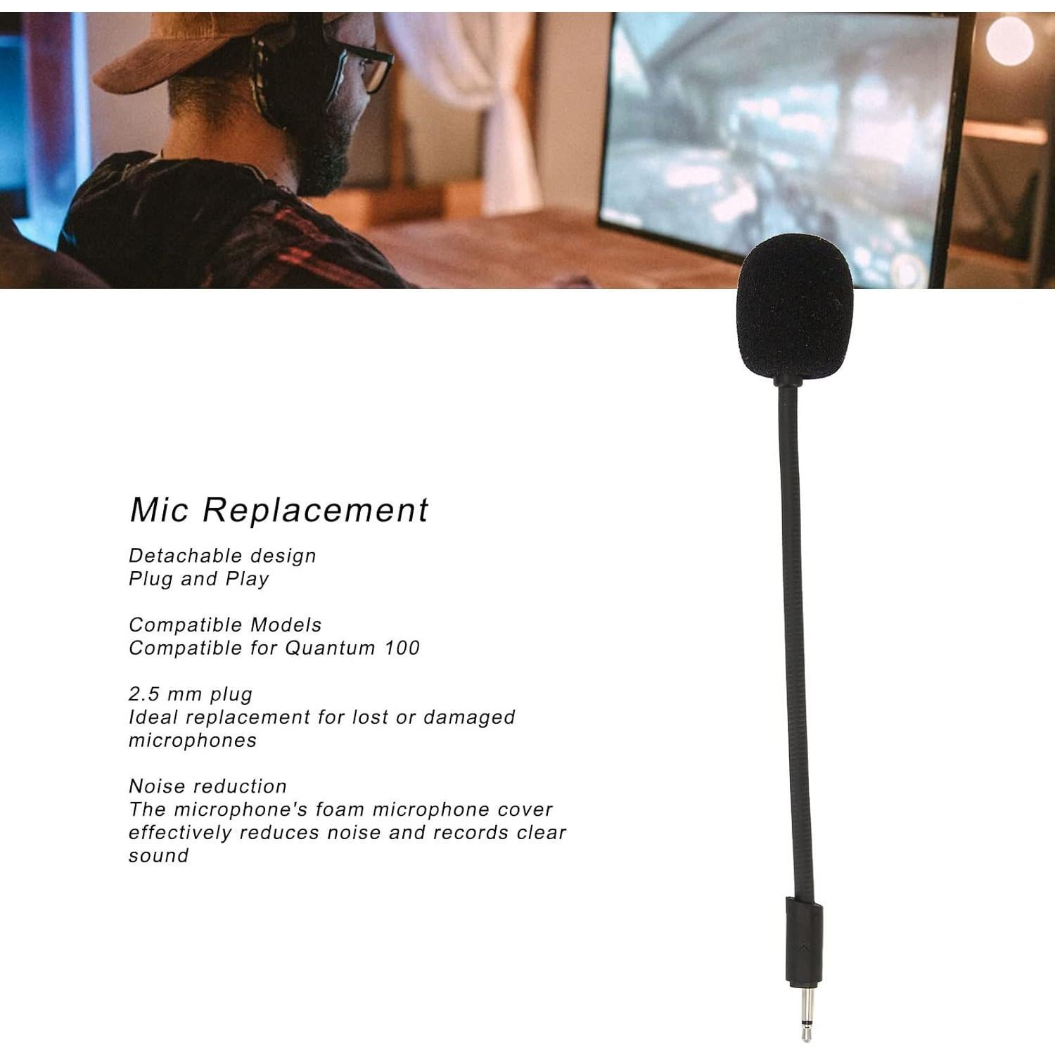 Micrófono Desmontable Diyeeni 2.5mm con Cancelación de Ruido