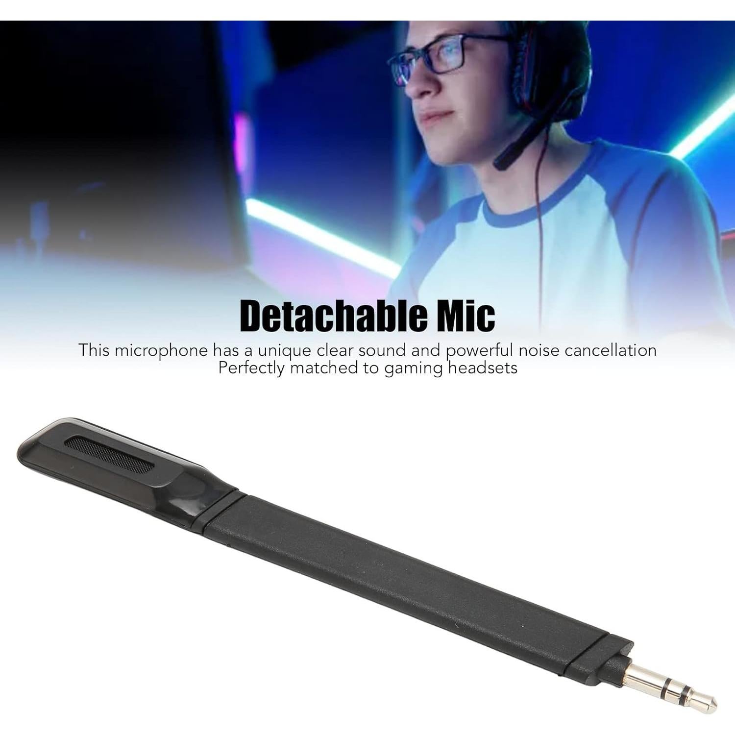 Clear Noise Reduction Mic Replacement forG733 Headset, Lossless Sound Quality with Detachable Microphone Boom