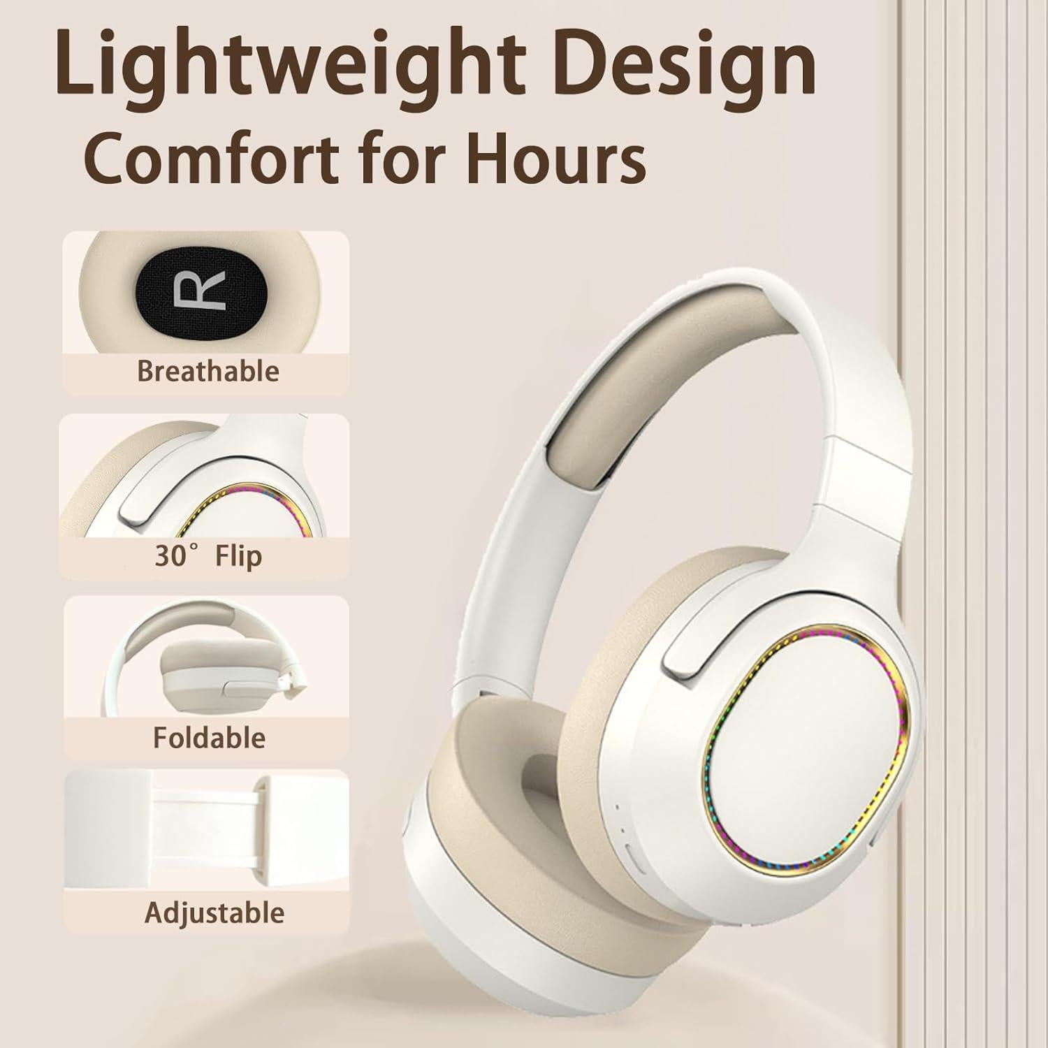 Auriculares Bluetooth Plegables LFGKeng P2963 con Luces LED