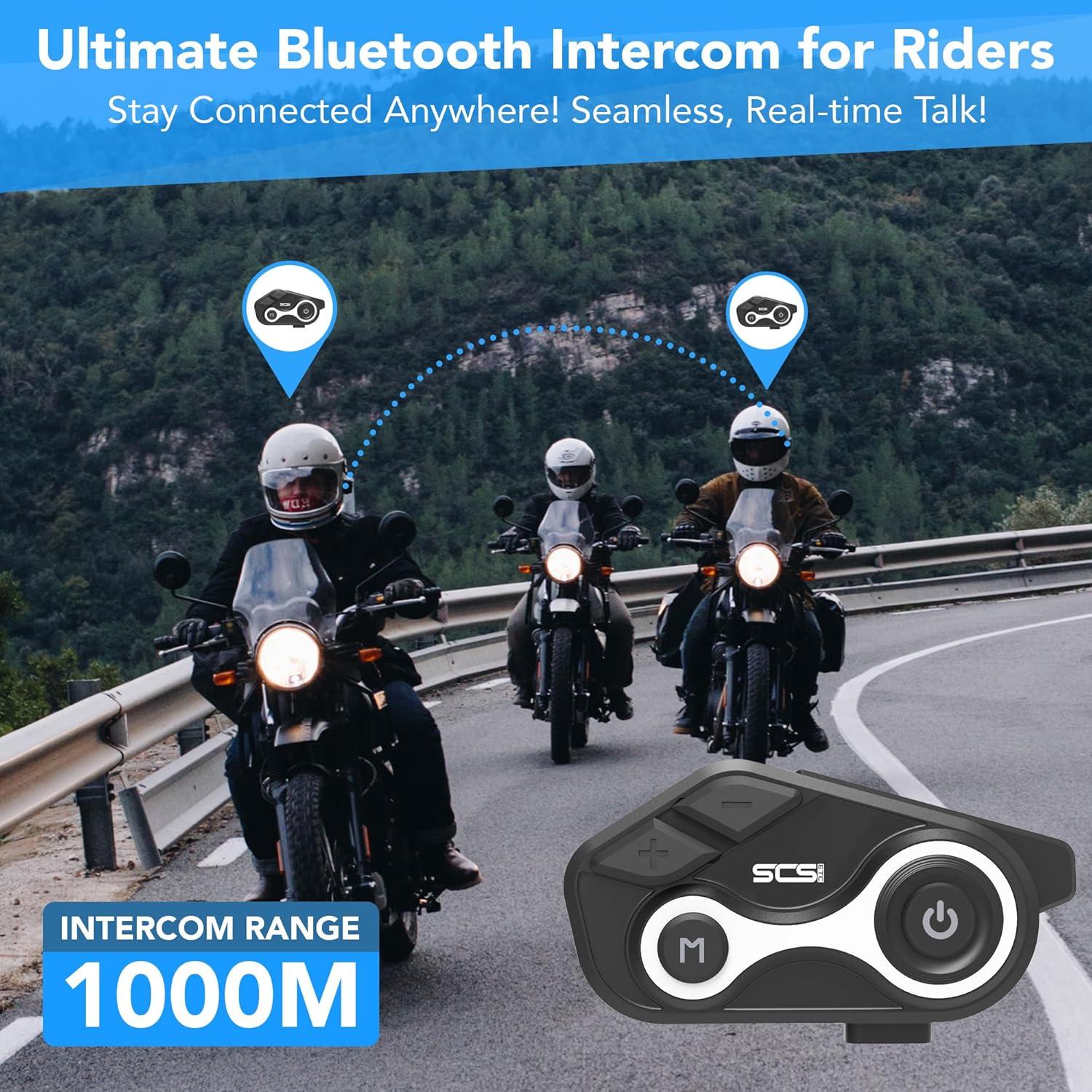 Intercomunicador Bluetooth SCSETC S8X para Motocicleta IP67