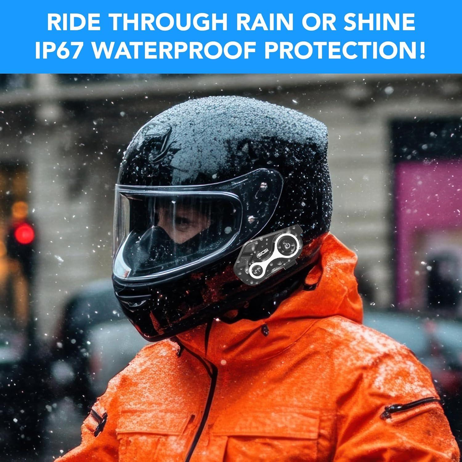 Intercomunicador Bluetooth SCSETC S8X para Motocicleta IP67