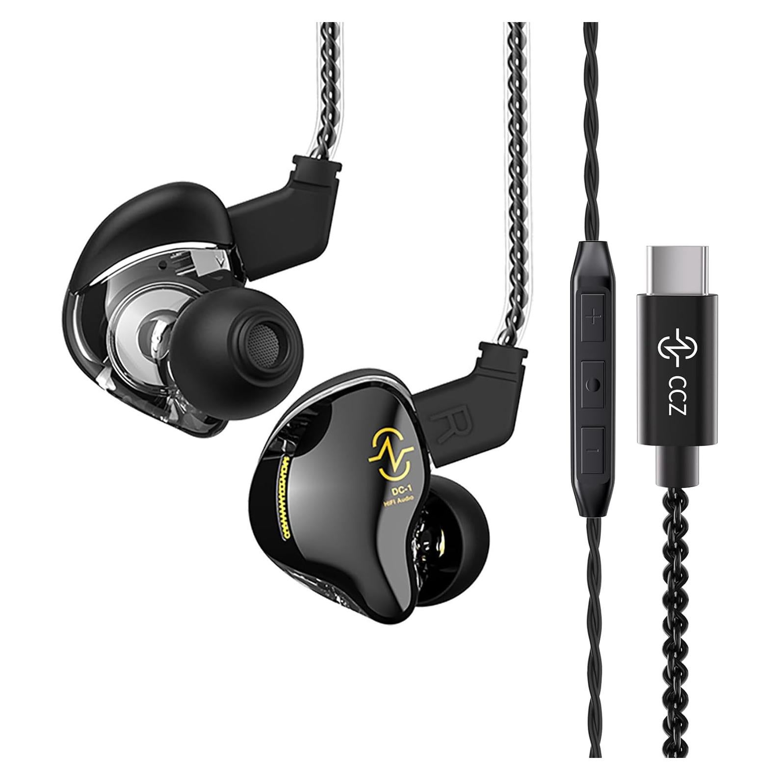 Auriculares CCZ Grano de Café USB C In Ear HiFi Negro