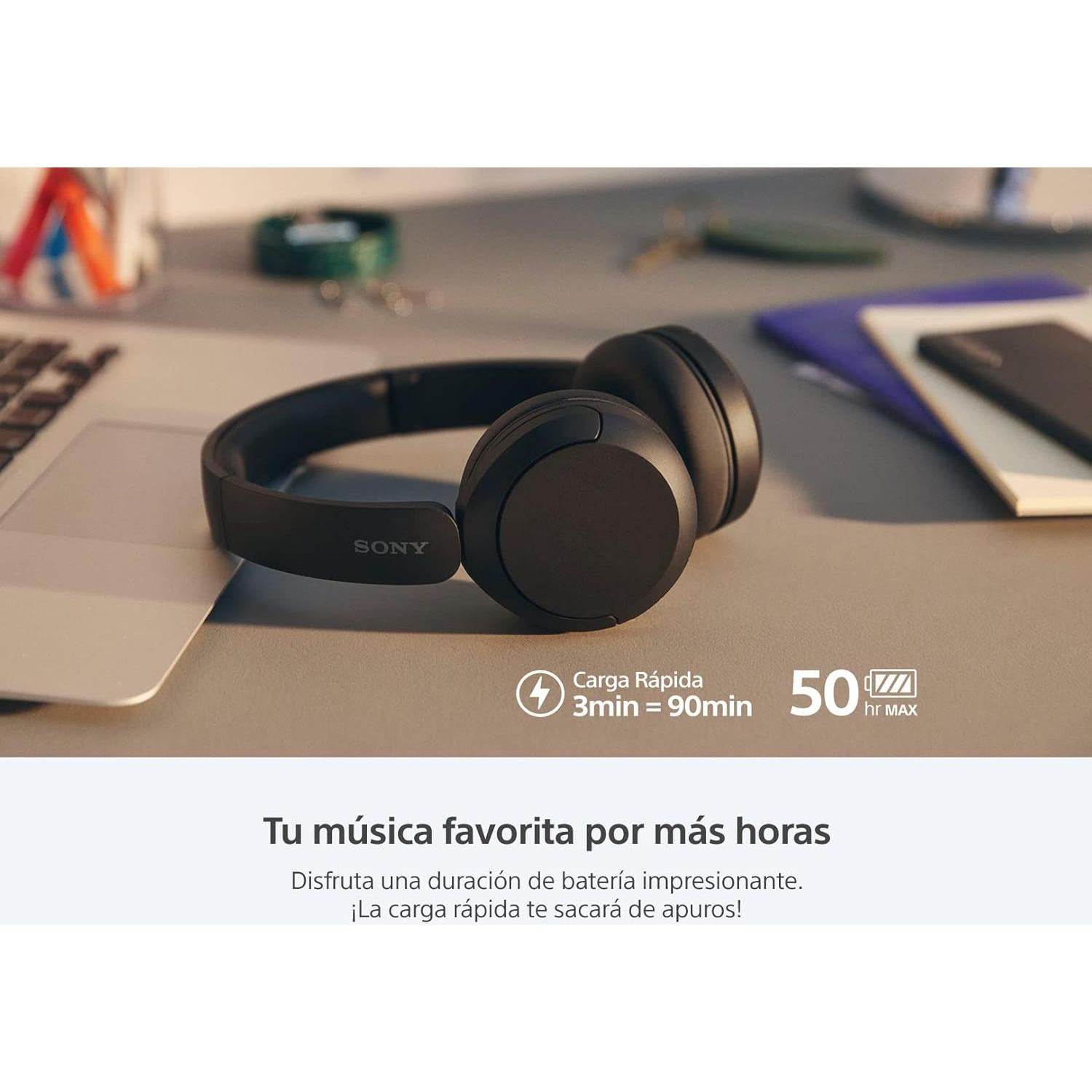 Auriculares Inalámbricos Sony WH-CH520 Bluetooth Azul 50h Batería