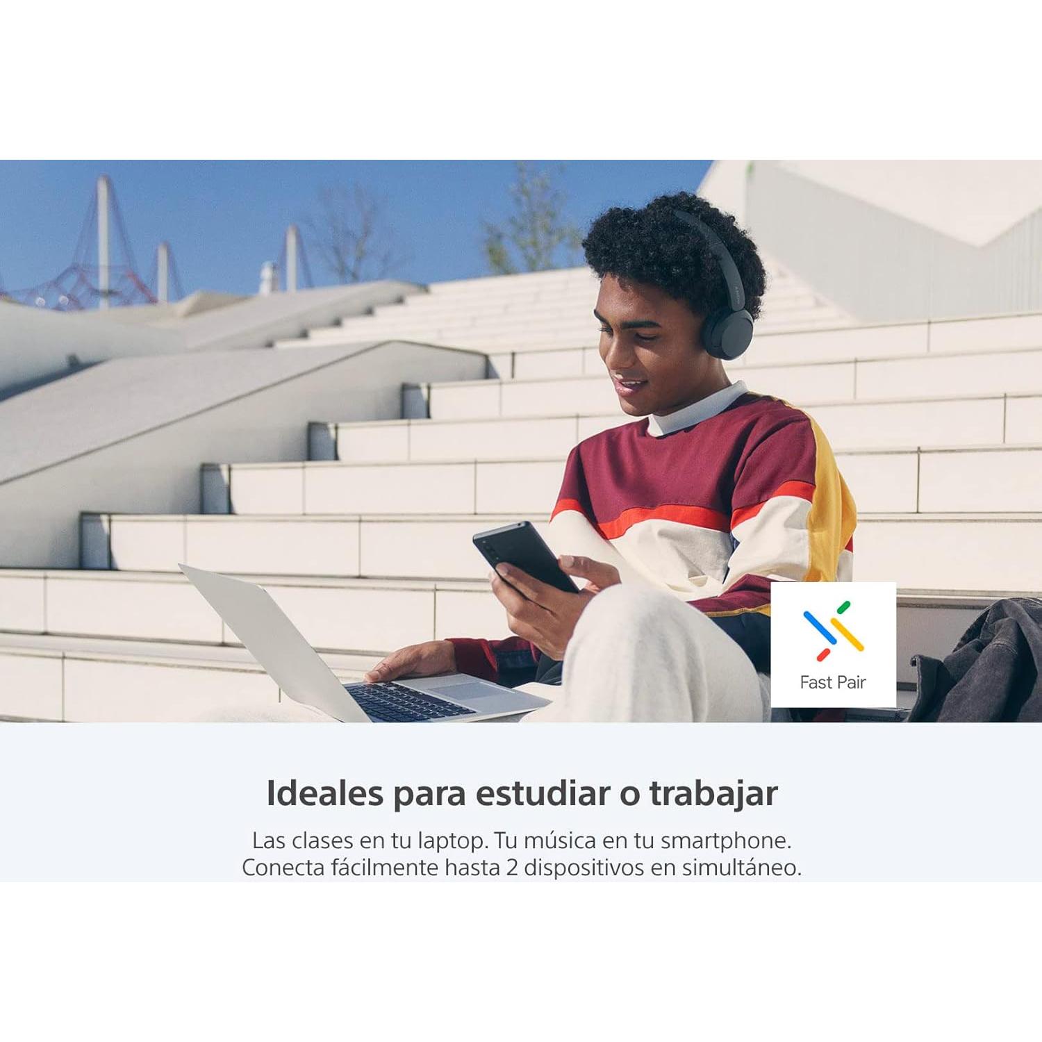 Auriculares Inalámbricos Sony WH-CH520 Bluetooth Azul 50h Batería