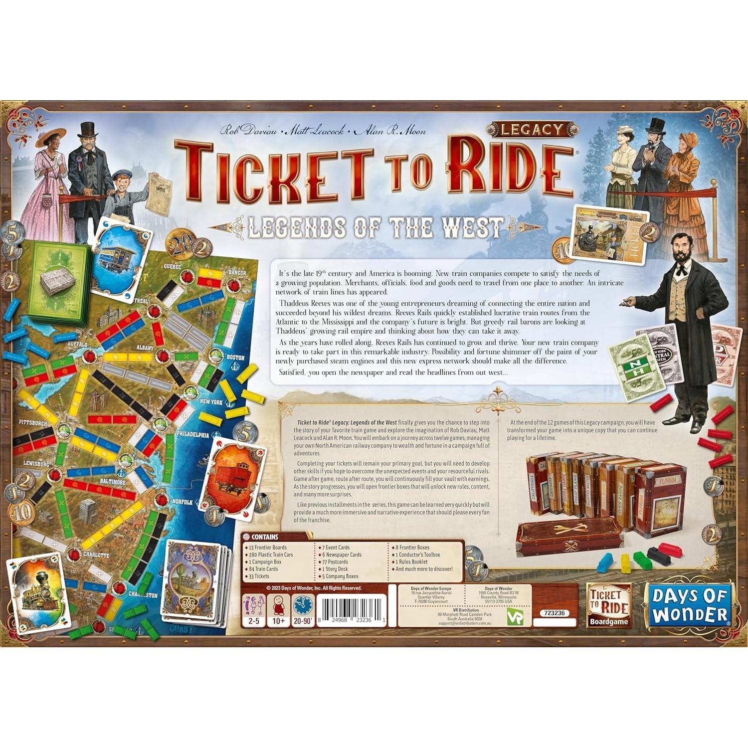 Ticket to Ride Legacy: Leyendas del Oeste - Juego de Mesa