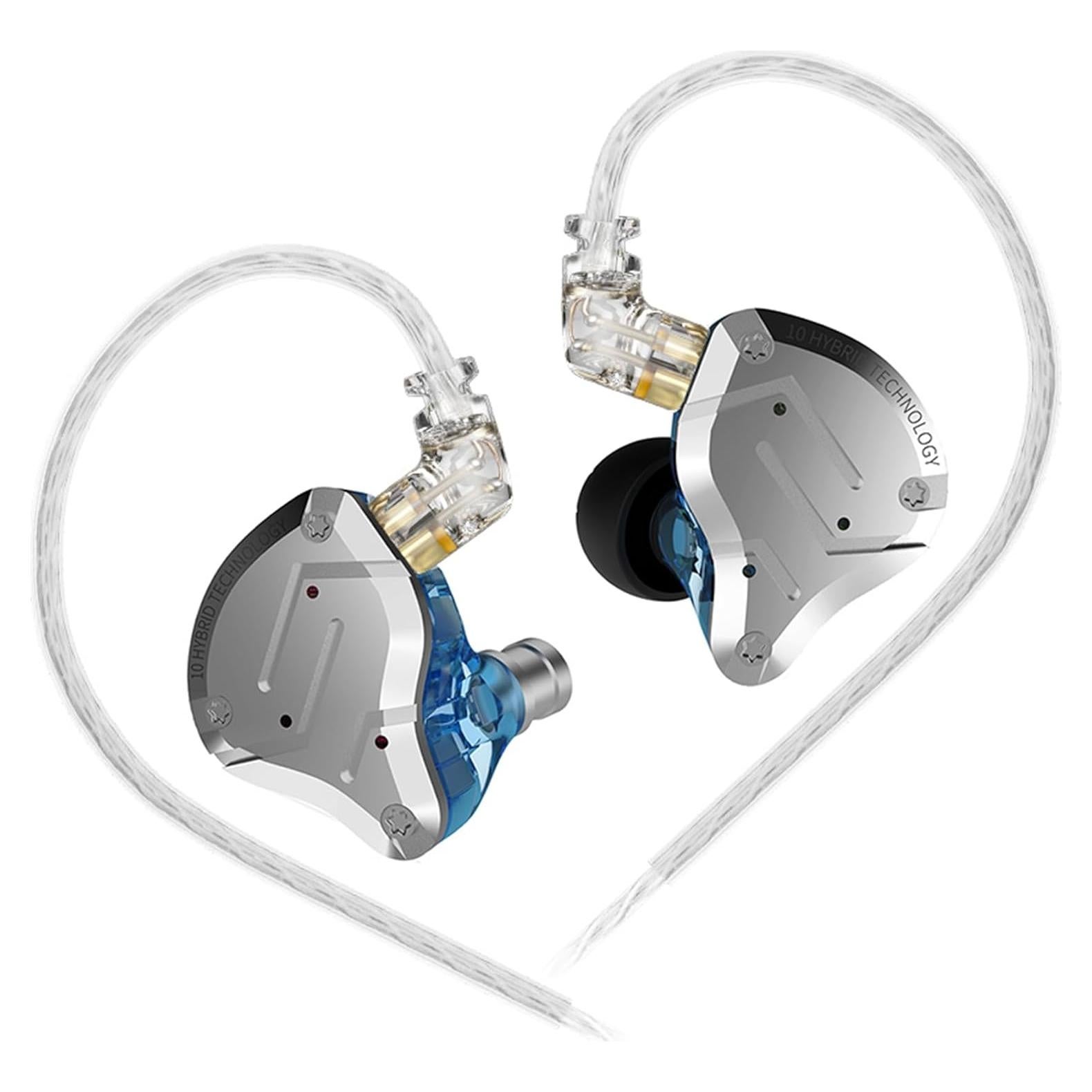 Auriculares In Ear KZ ZS10 Pro HiFi 4BA 1DD Azul Sin Micrófono