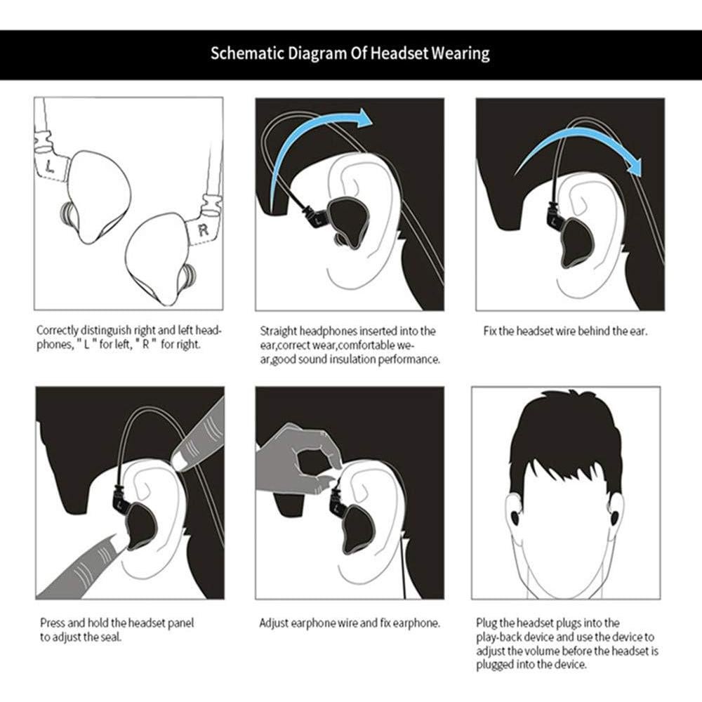 Auriculares In Ear KZ ZS10 Pro HiFi 4BA 1DD Azul Sin Micrófono