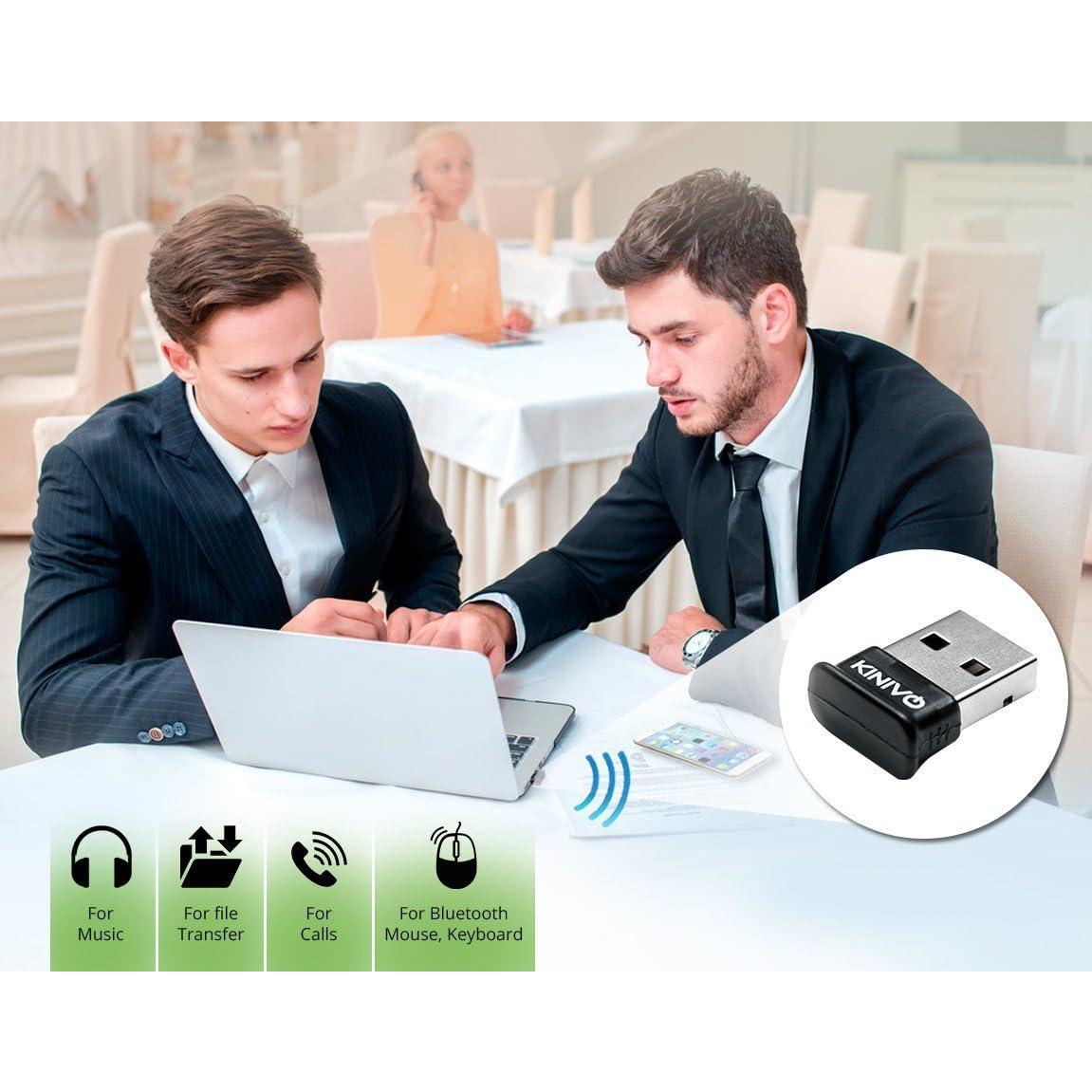 Auriculares Estéreo Bluetooth Kinivo BTH220 + Adaptador USB BTD-400