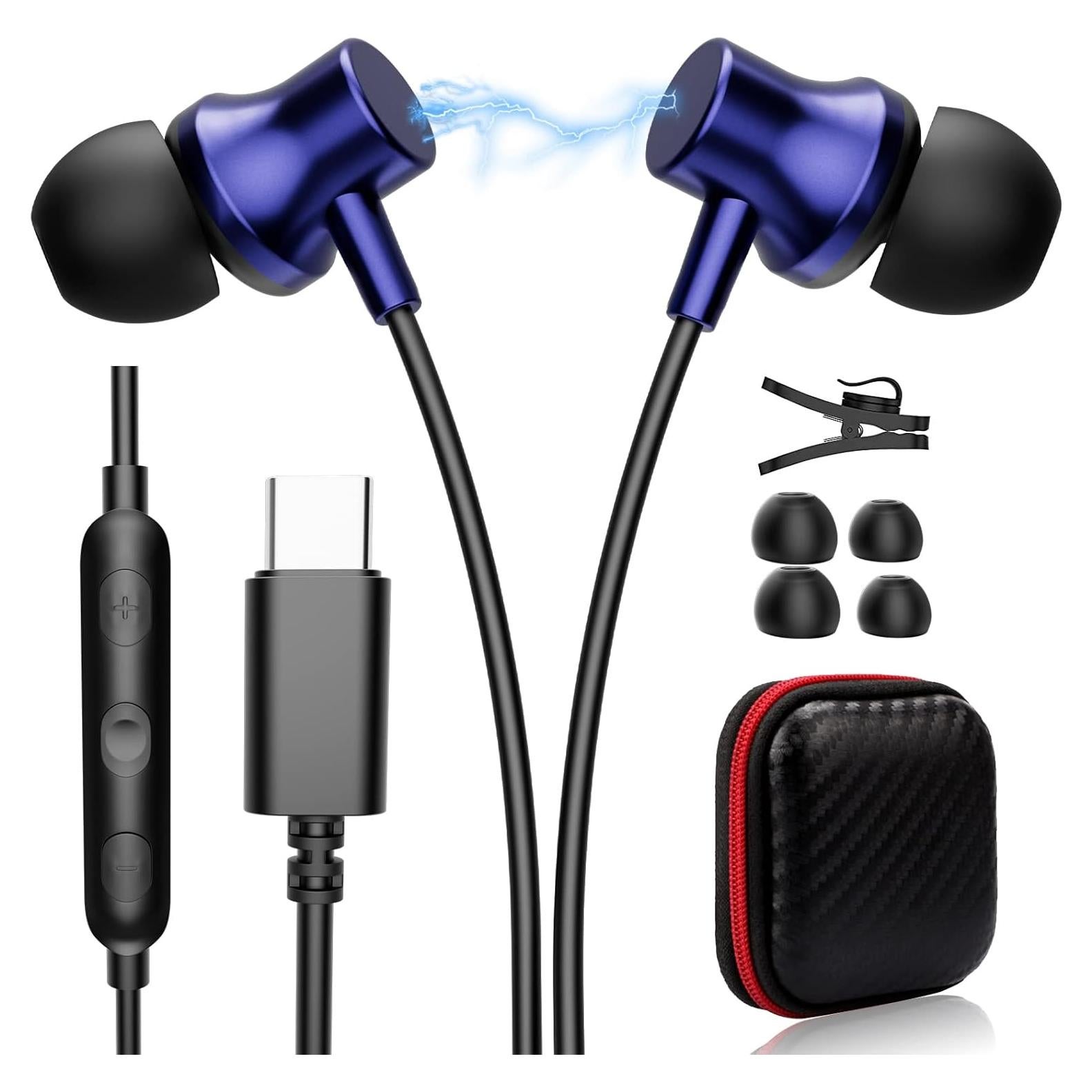 Auriculares USB C ACAGET HiFi Estéreo con Micrófono y Cancelación de Ruido