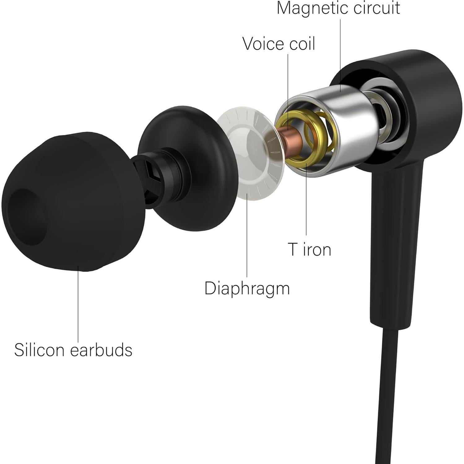Auriculares In-ear Maeline con Micrófono - Paquete de 30 - Negro