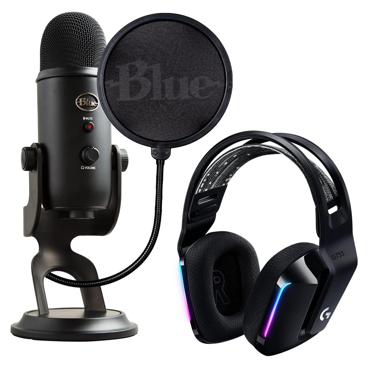 Kit de Streaming Blue Yeti + Auriculares Inalámbricos G733