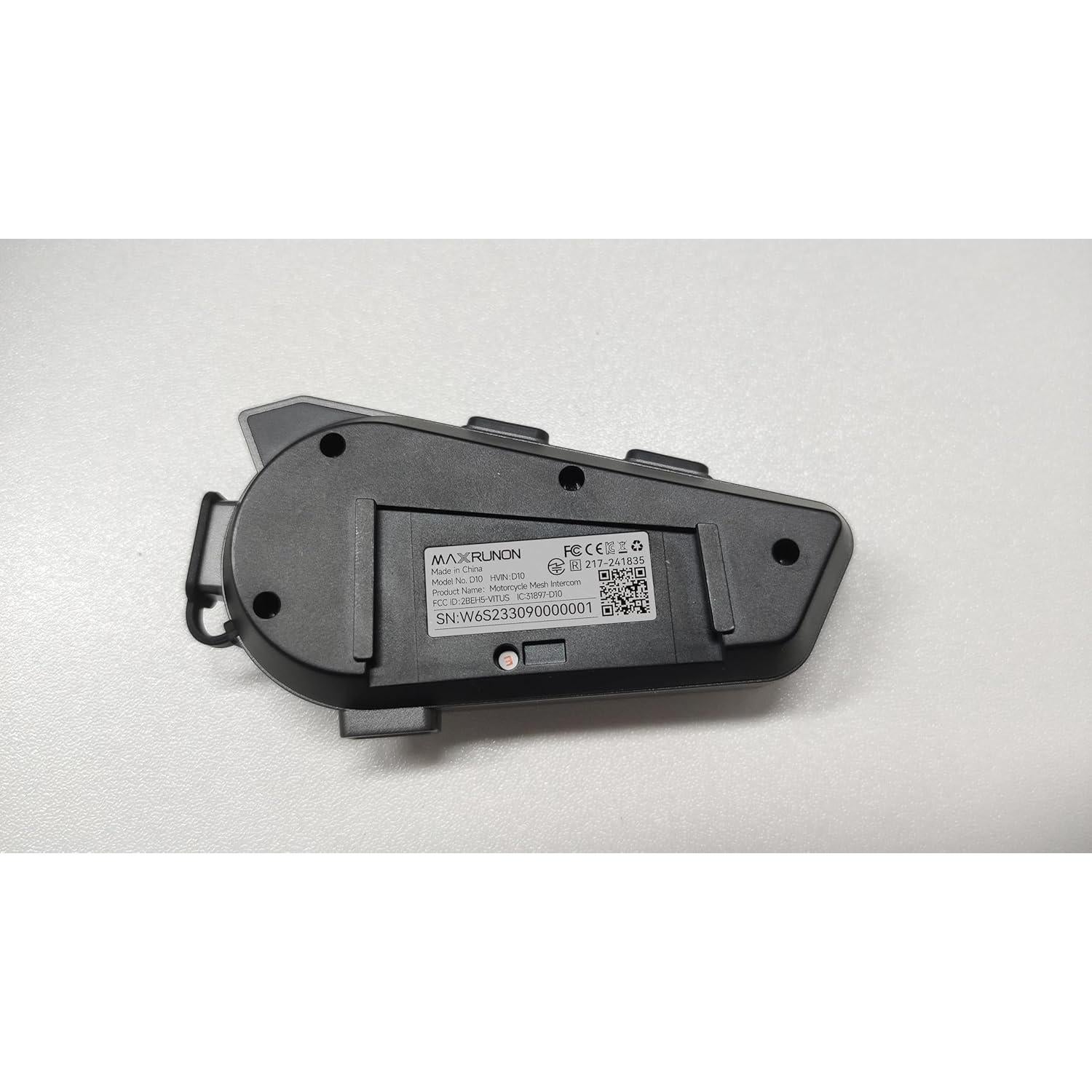 Auricular Bluetooth D10 MAXRUNON para Motocicleta con Control de Voz