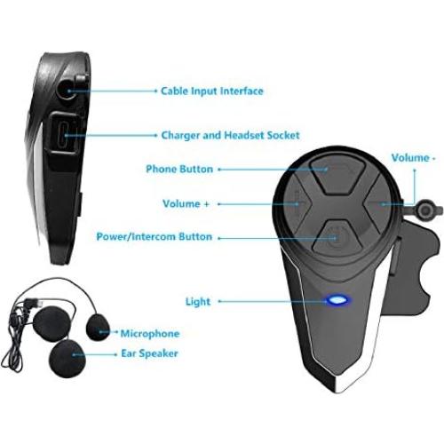 Intercomunicador Bluetooth QSPORTPEAK BT-S3 para Motocicleta