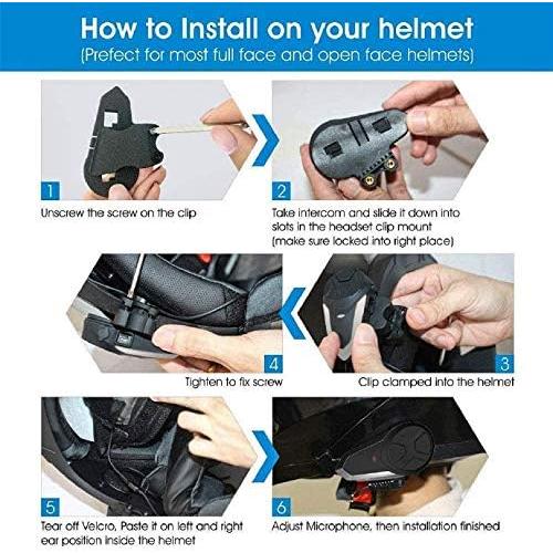 Intercomunicador Bluetooth QSPORTPEAK BT-S3 para Motocicleta