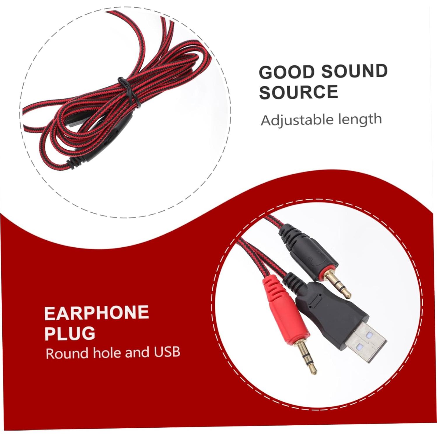 Auriculares para Juegos Tofficu 821QJ1745X7RKM3OU LED Rojo