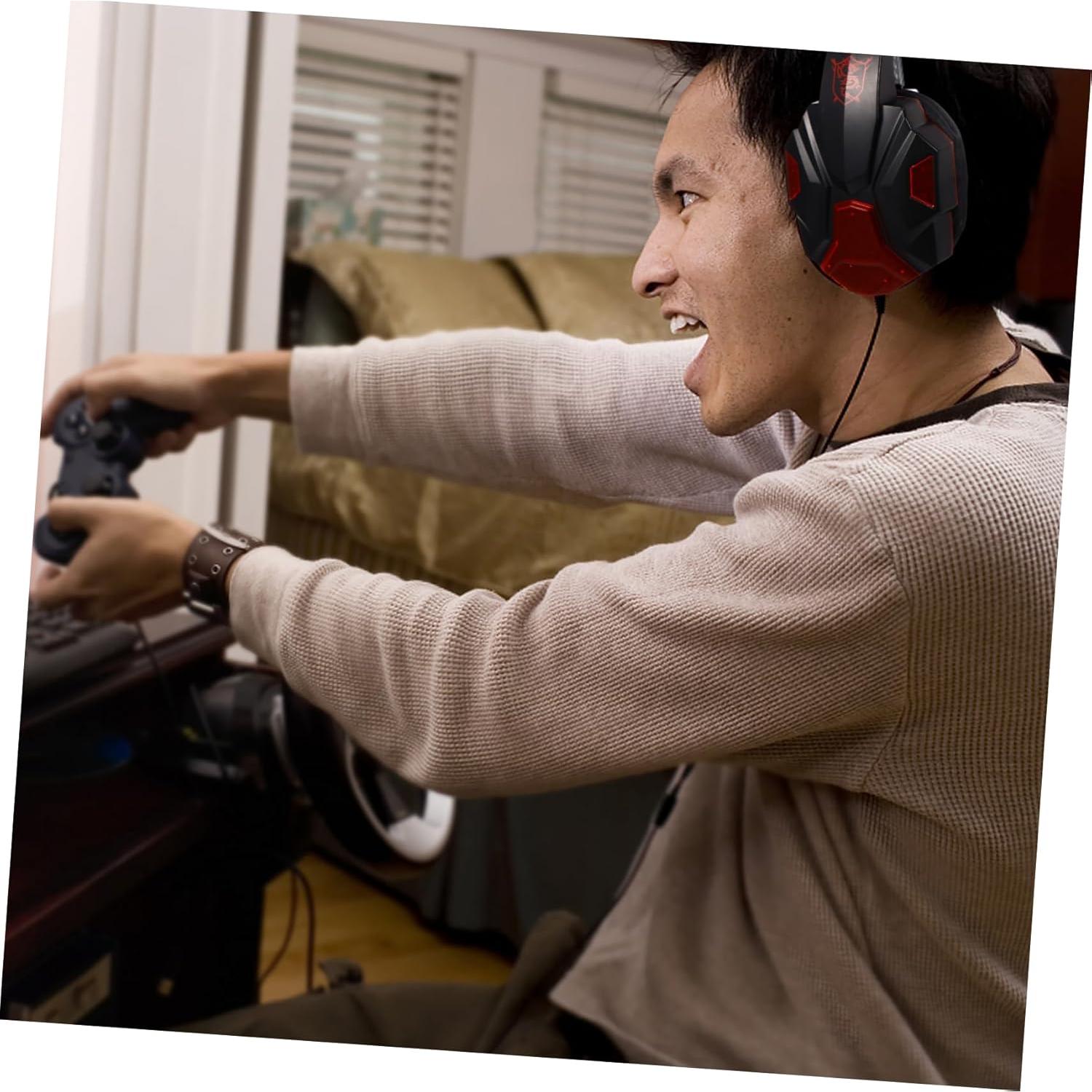 Auriculares para Juegos Tofficu 821QJ1745X7RKM3OU LED Rojo