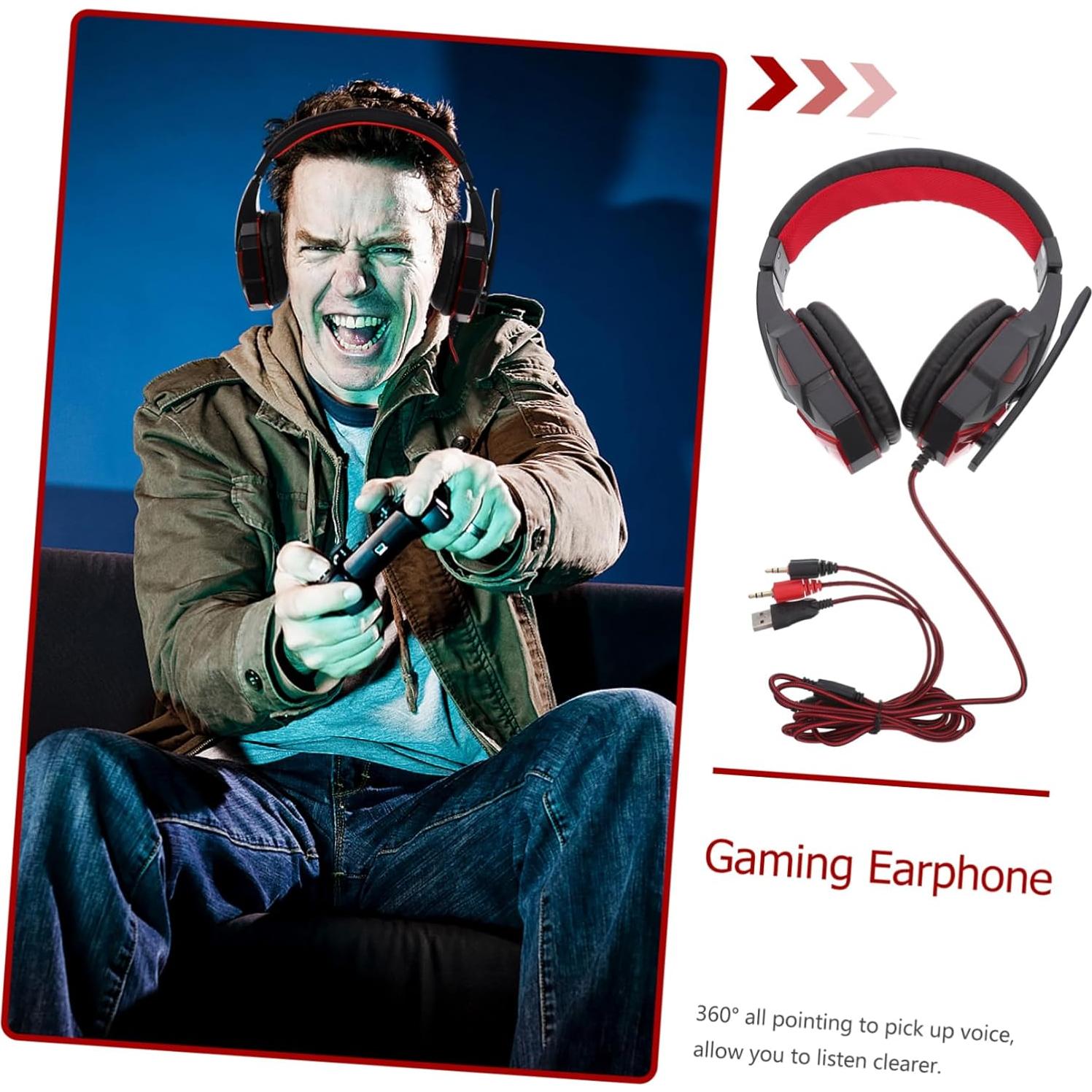 Auriculares para Juegos Tofficu 821QJ1745X7RKM3OU LED Rojo