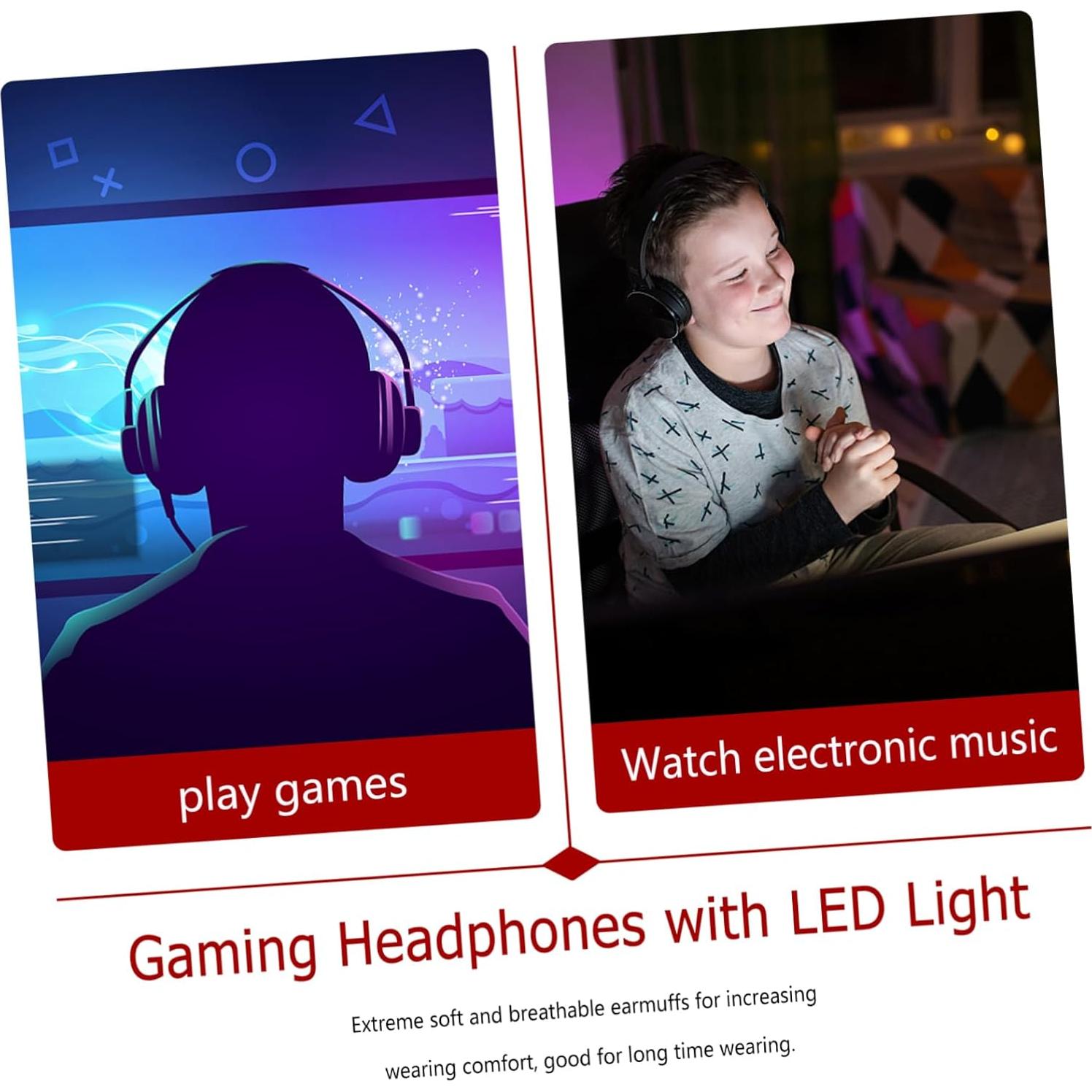 Auriculares para Juegos Tofficu 821QJ1745X7RKM3OU LED Rojo