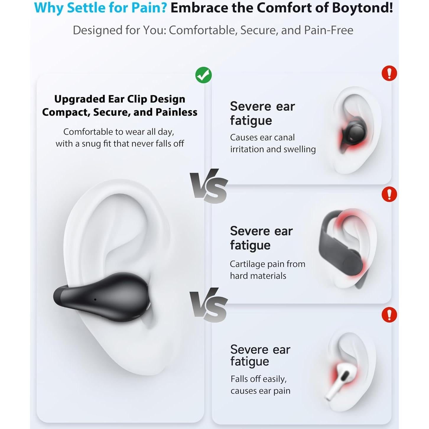 Auriculares Inalámbricos Boytond S190725 de Conducción Ósea