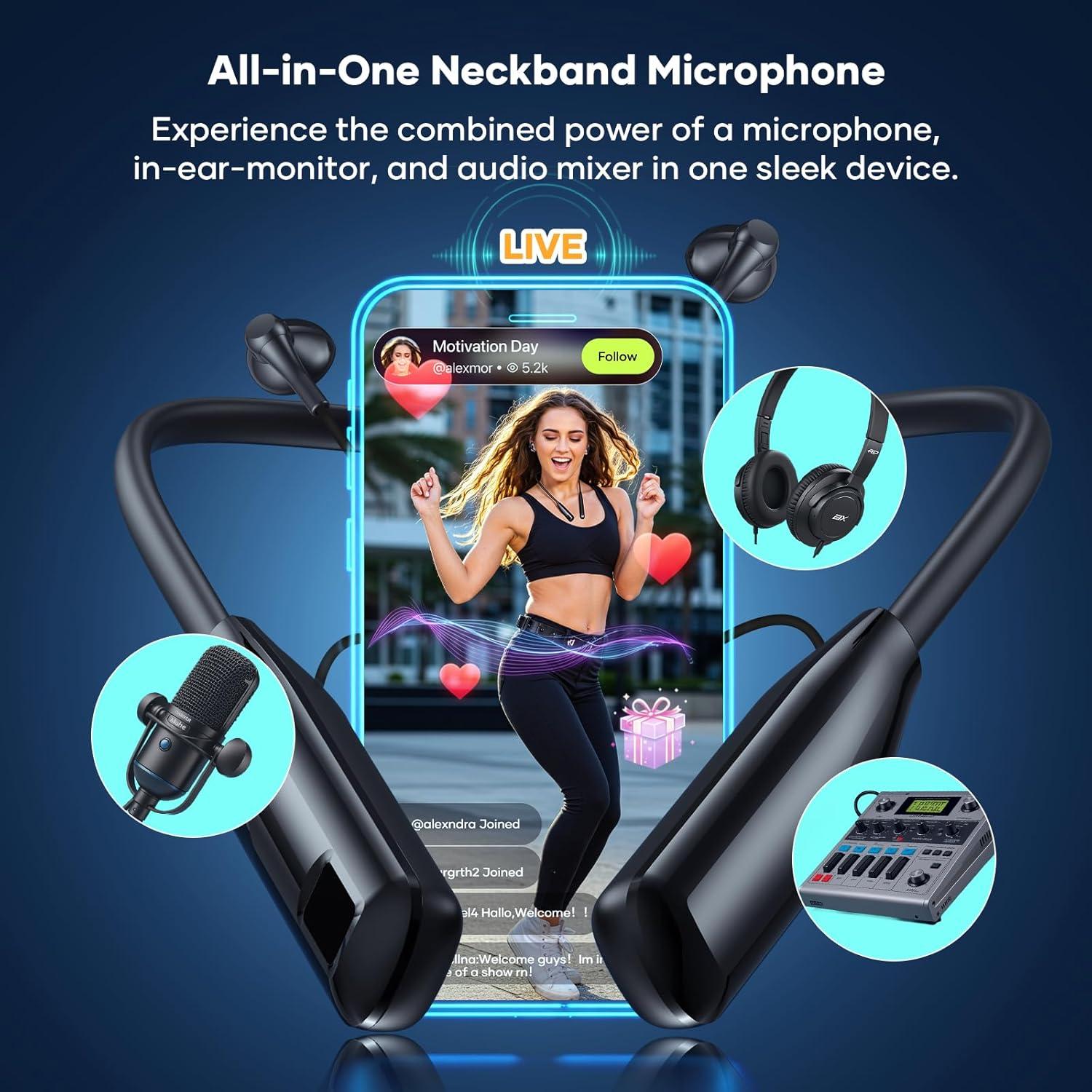 Kit Micrófono Inalámbrico VidalKraft MIC10 con Mezclador y Monitor