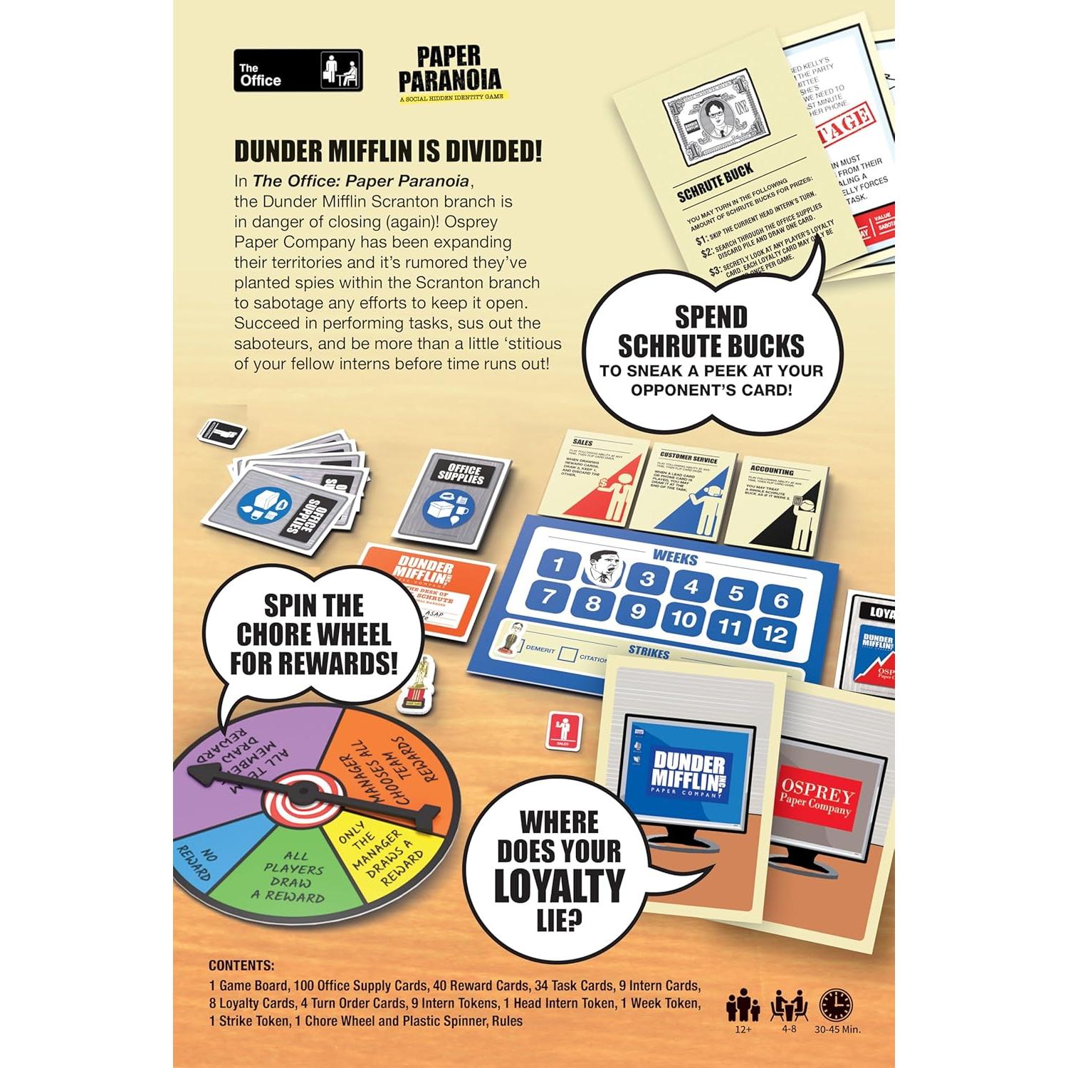 Juego de Mesa Deducción Social Dunder Mifflin 4-8 Jugadores