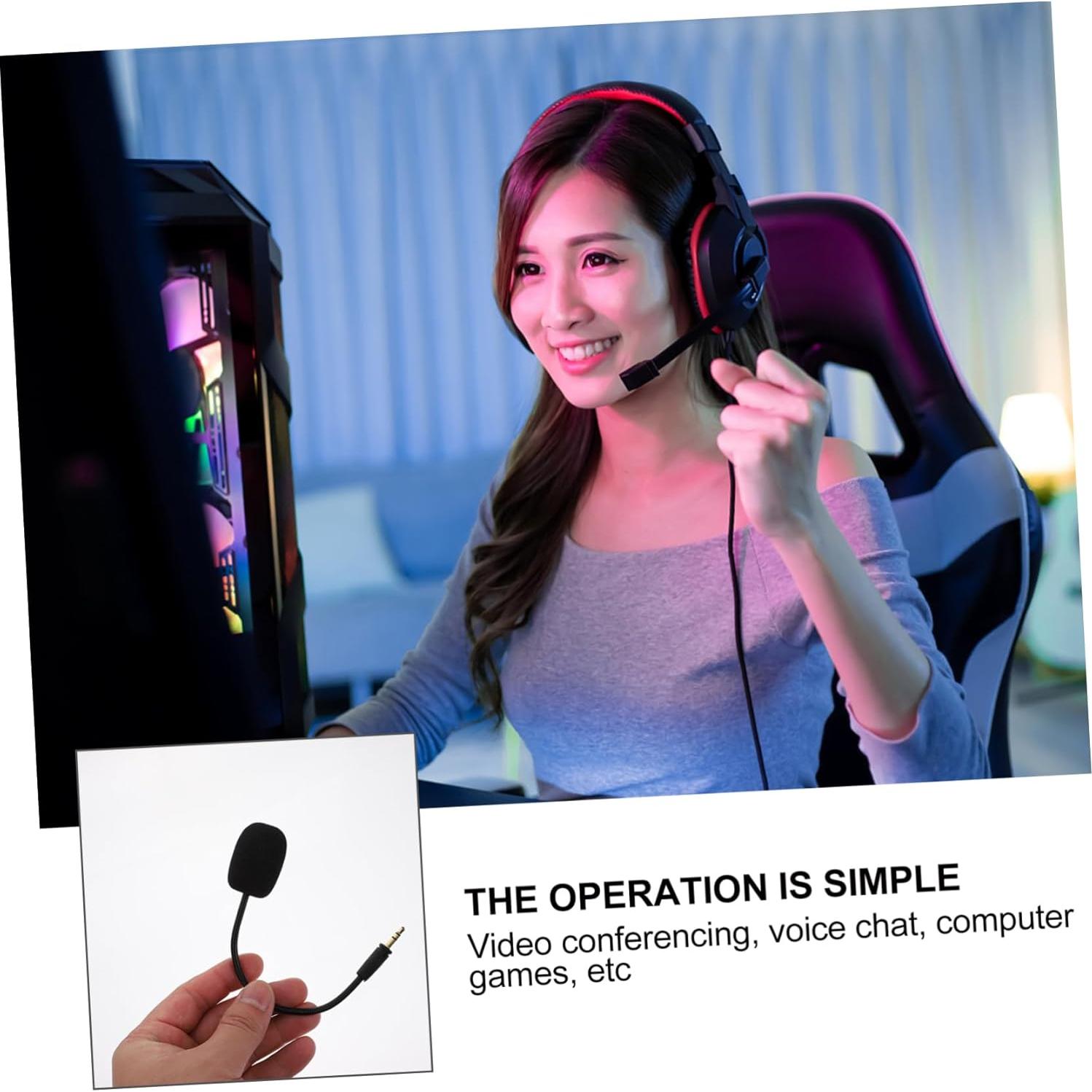 2 Pcs X/s Compatible Headset Mic Design Easy to Use for Gaming/Streaming/Work