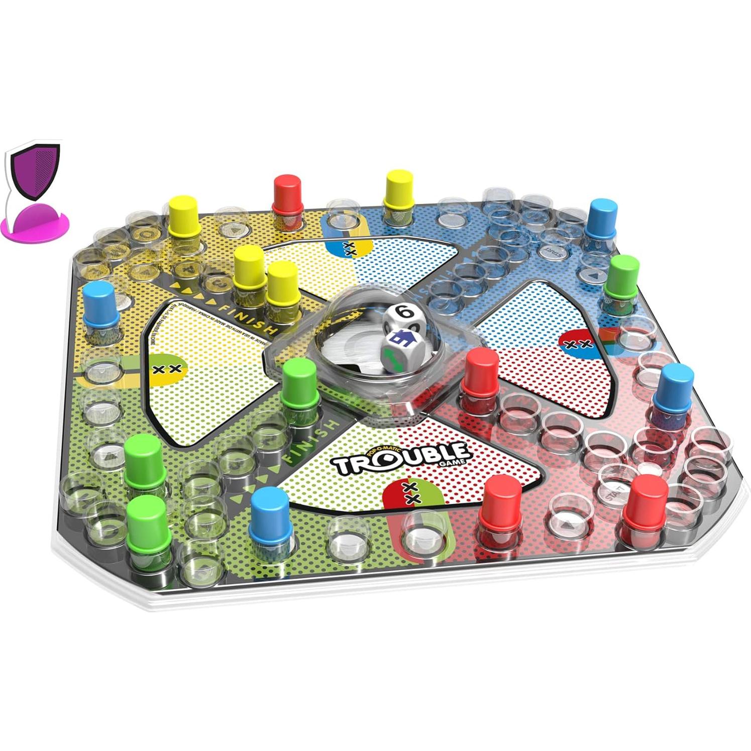 Juego de Mesa Trouble Hasbro con Dado de Poder y Escudo