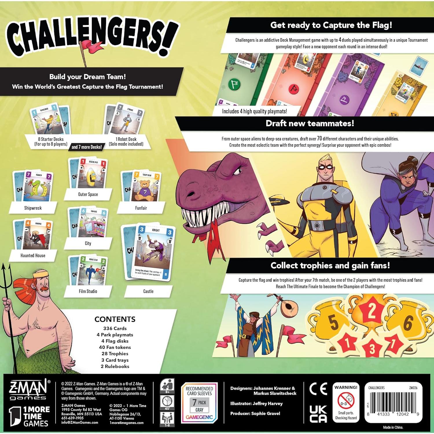 Juego de Cartas Challengers Z-Man Games 1-8 Jugadores