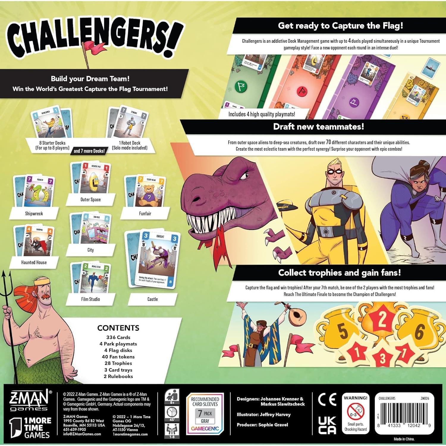 Juego de Cartas Challengers Z-Man Games 1-8 Jugadores