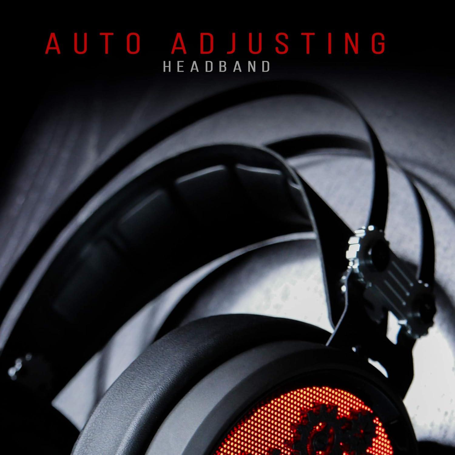 Bloody M660 Gaming Headset 3.5mm Connector - PC/MAC | Mobile | Hyper Surround Sound Range | in-Line mic | Ultra Cloud Plush Over Ear Cuffs | - Red LED USB