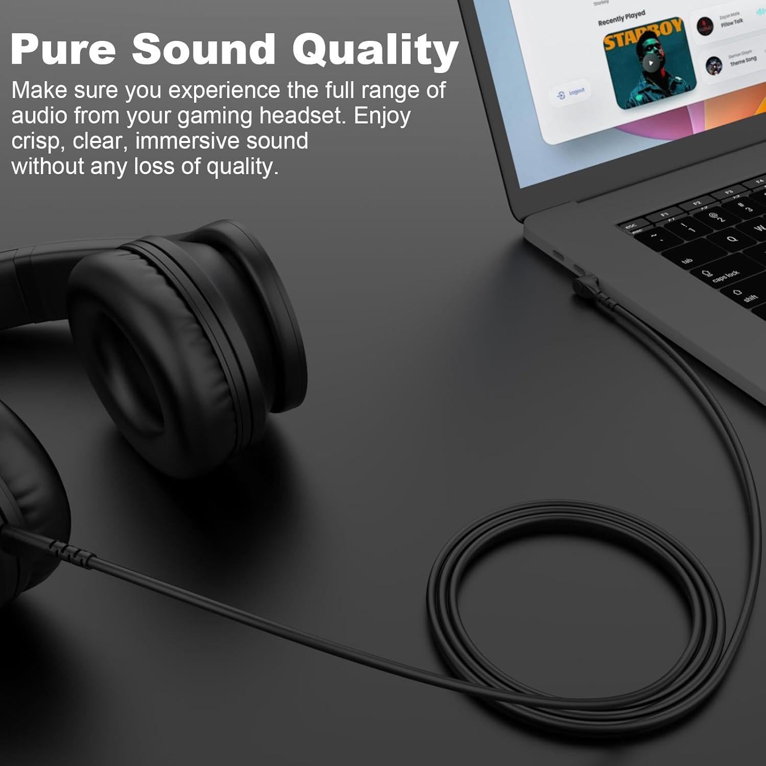 Cable de Audio de Reemplazo Hizsoaor 1.5m para SteelSeries Arctis