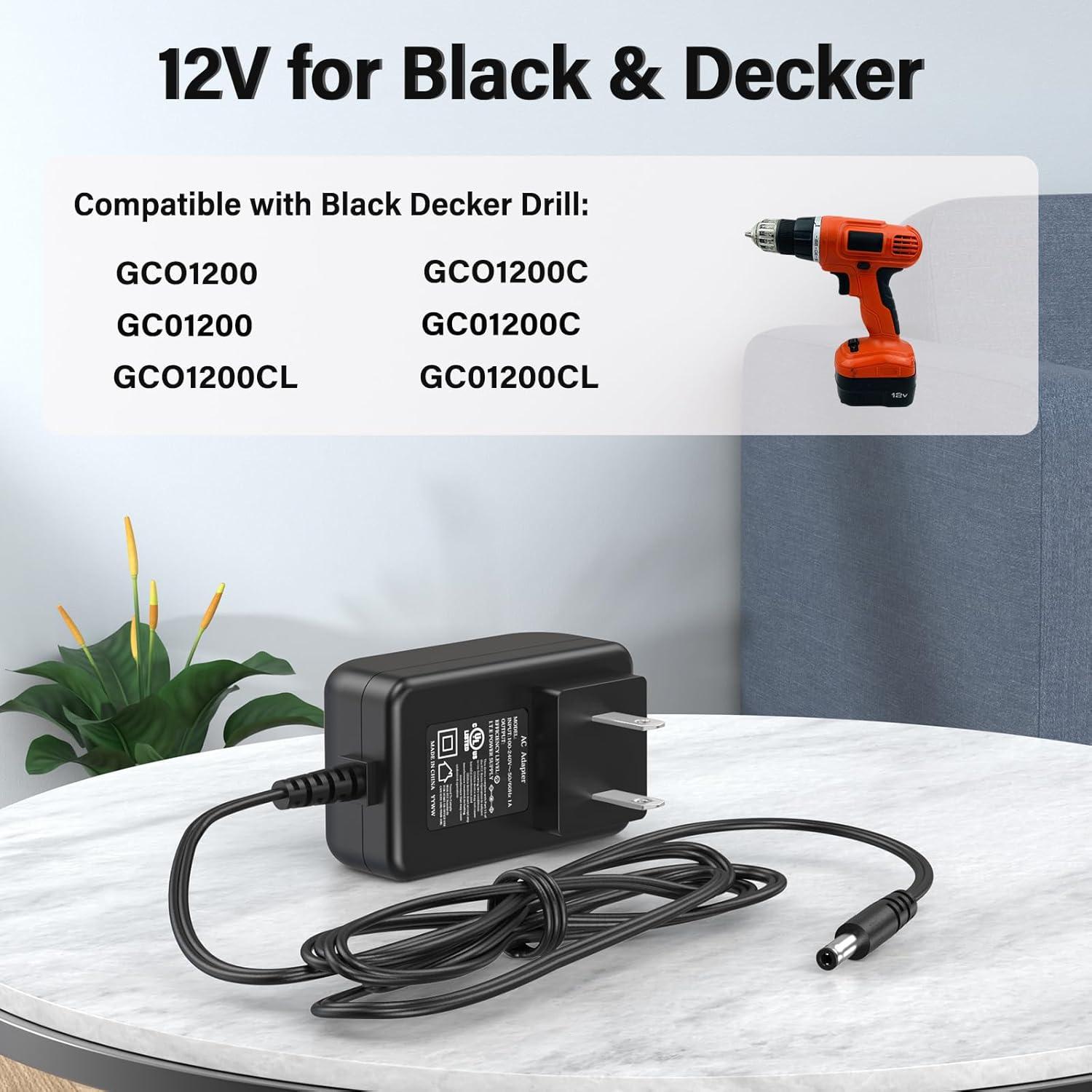 Cargador 12V Black Decker GCO1200, 1.83m, UL listado
