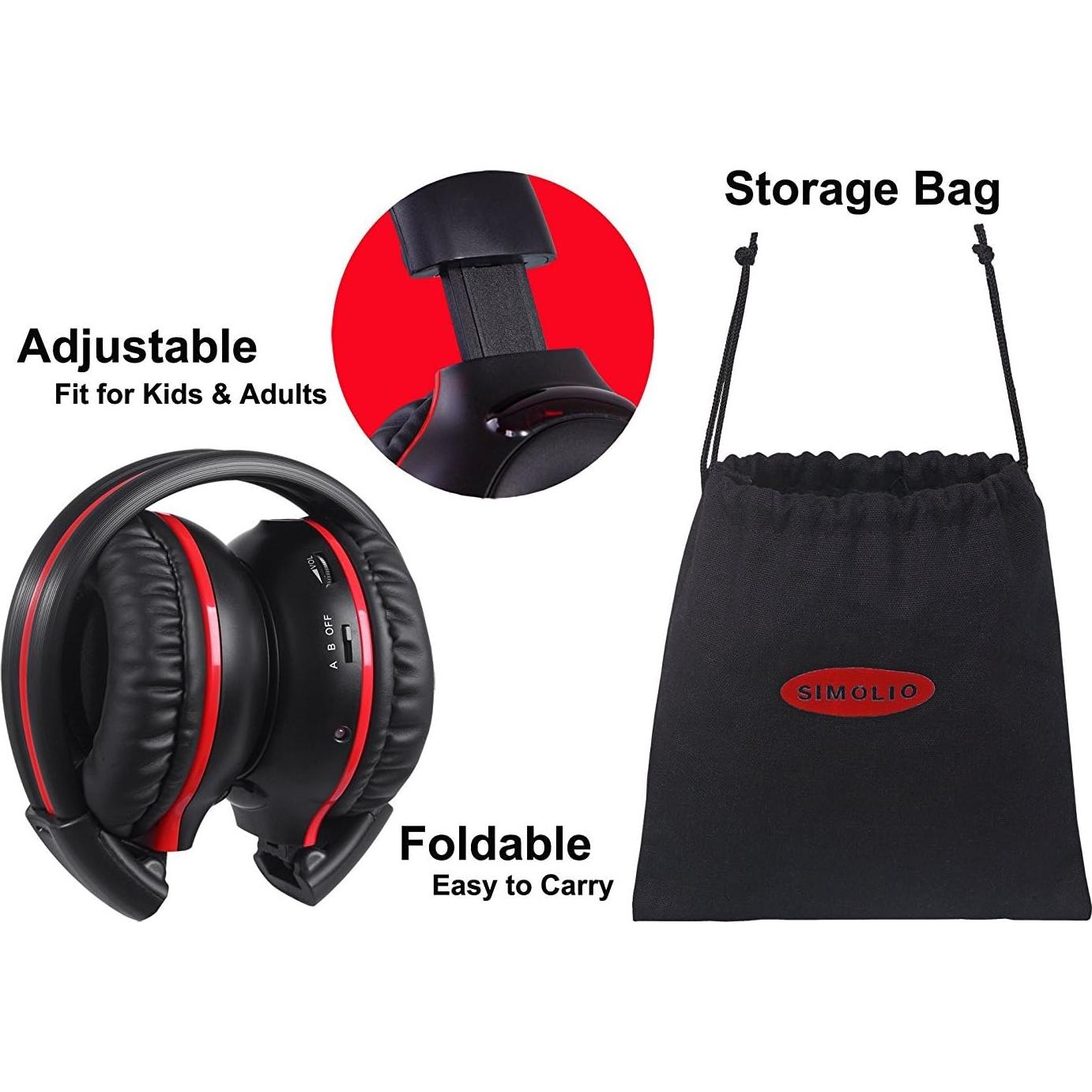 Auriculares Infrarrojos Inalámbricos SIMOLIO + Adaptador Bluetooth 3.5mm