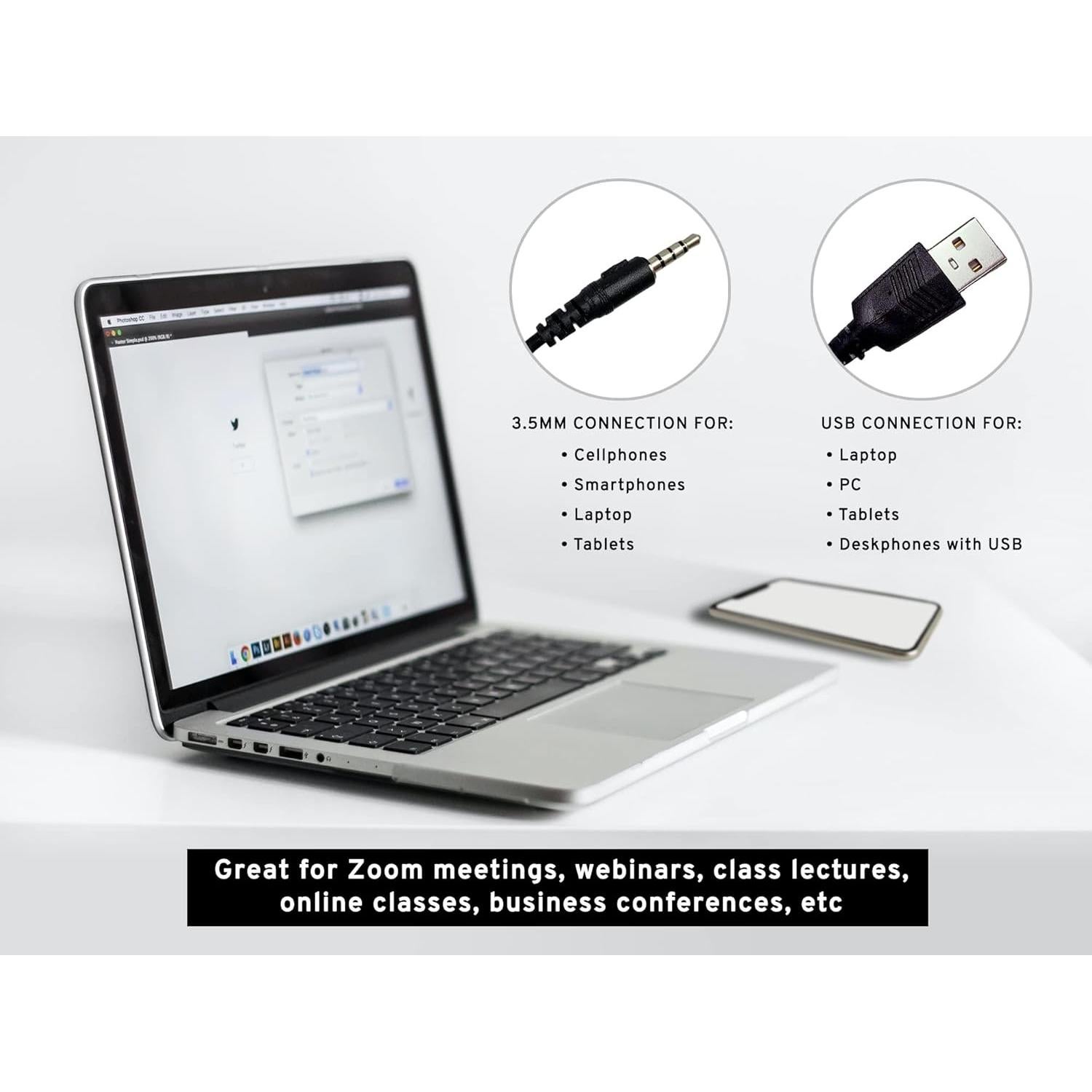 Auricular MaximalPower con Micrófono y Control de Volumen 3.5mm