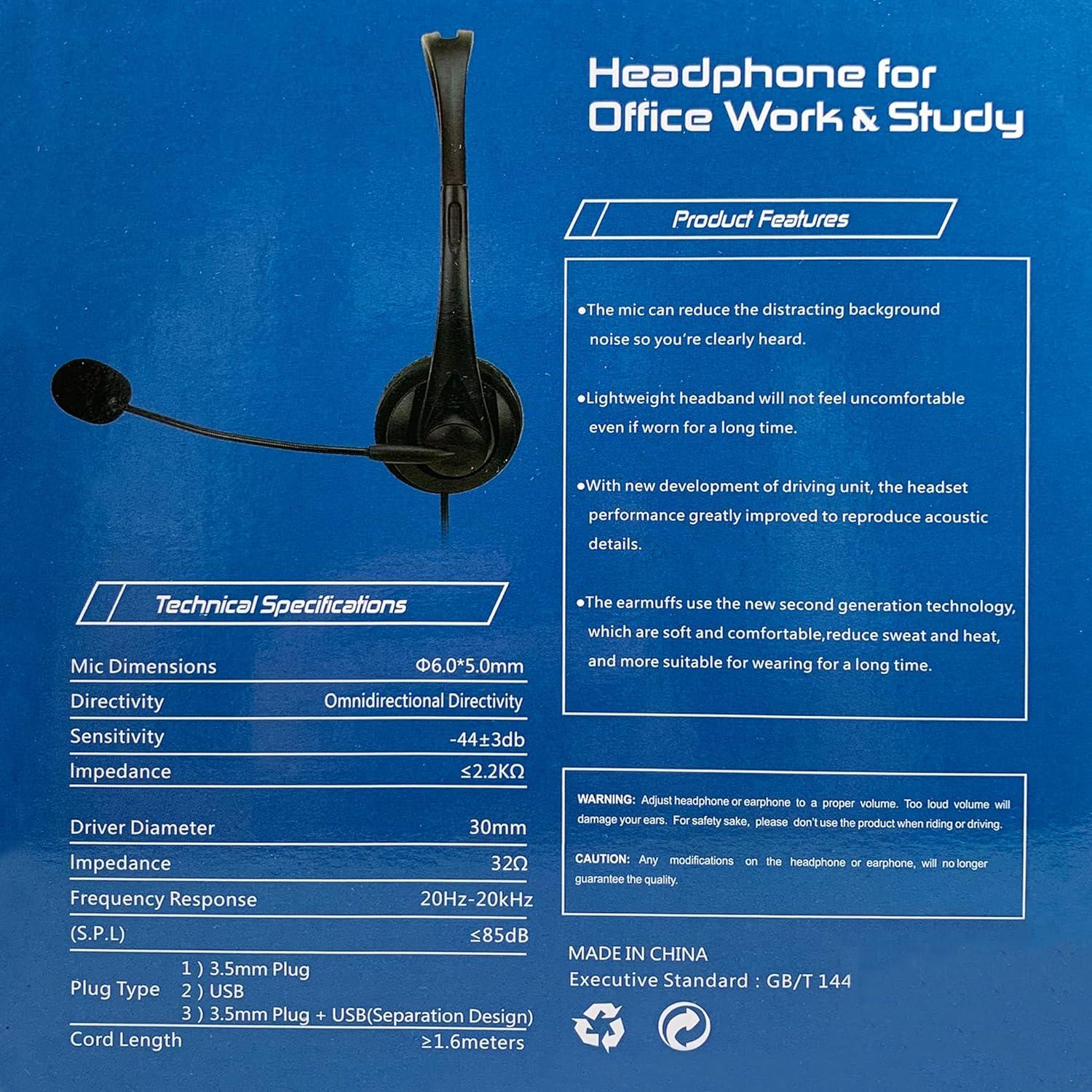 Auricular MaximalPower con Micrófono y Control de Volumen 3.5mm