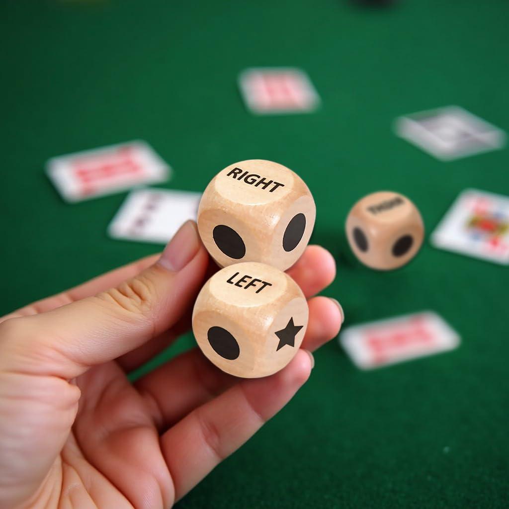 Juego de Dados y Fichas ZLIXING 3 Dados 24 Fichas Póker