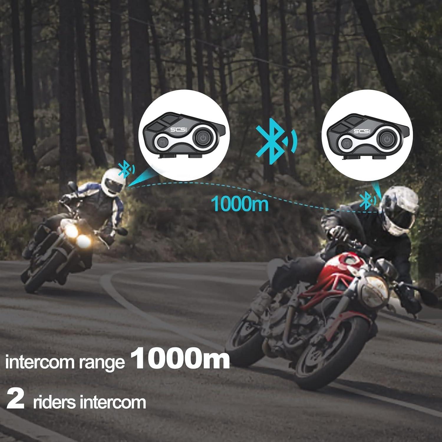 Intercomunicador Bluetooth SCSETC S-8X para Motocicleta IP67