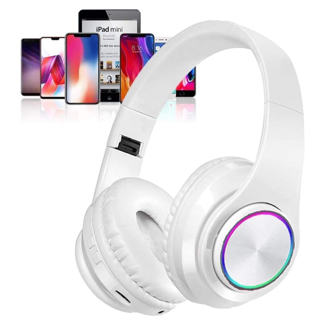 Auriculares Bluetooth E-Greetshopping B39 con LED, graves profundos