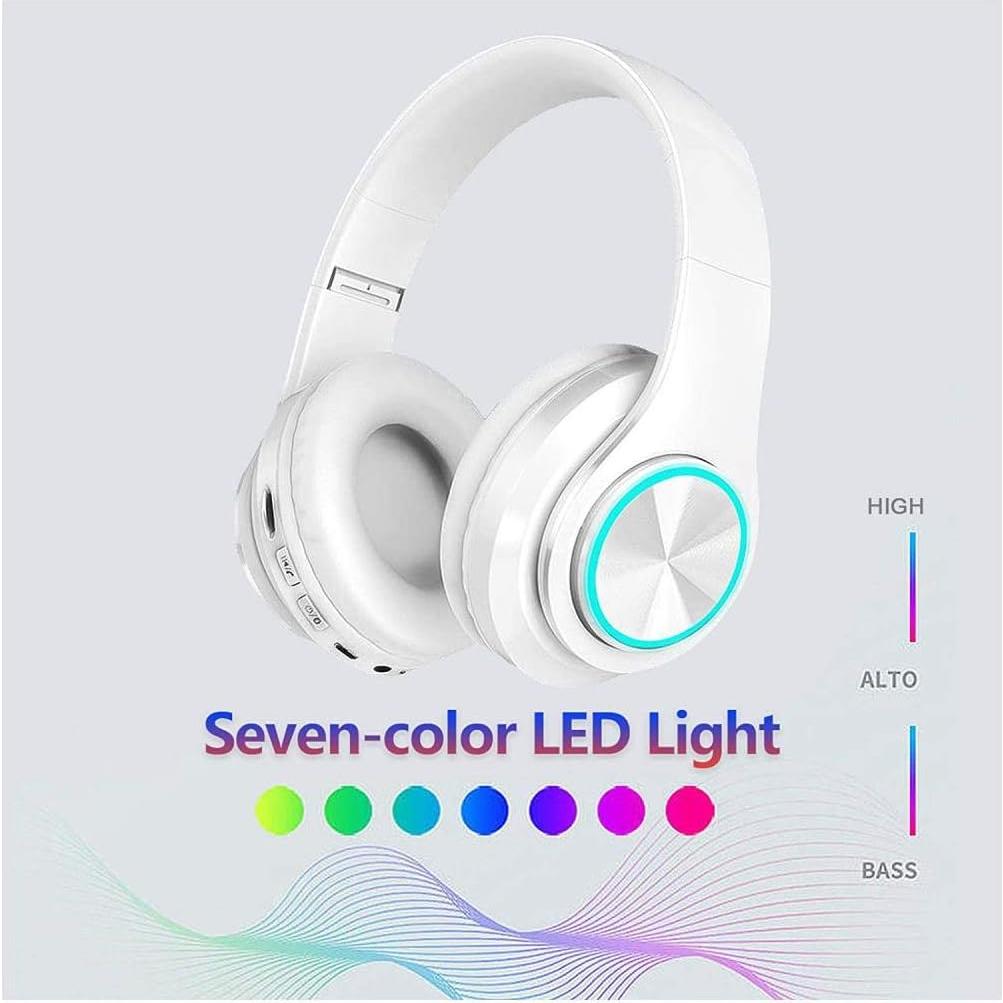 Auriculares Bluetooth E-Greetshopping B39 con LED, graves profundos