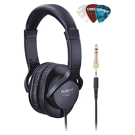 Auriculares Estéreo Cerrados Roland RH-5 con Púas de Guitarra