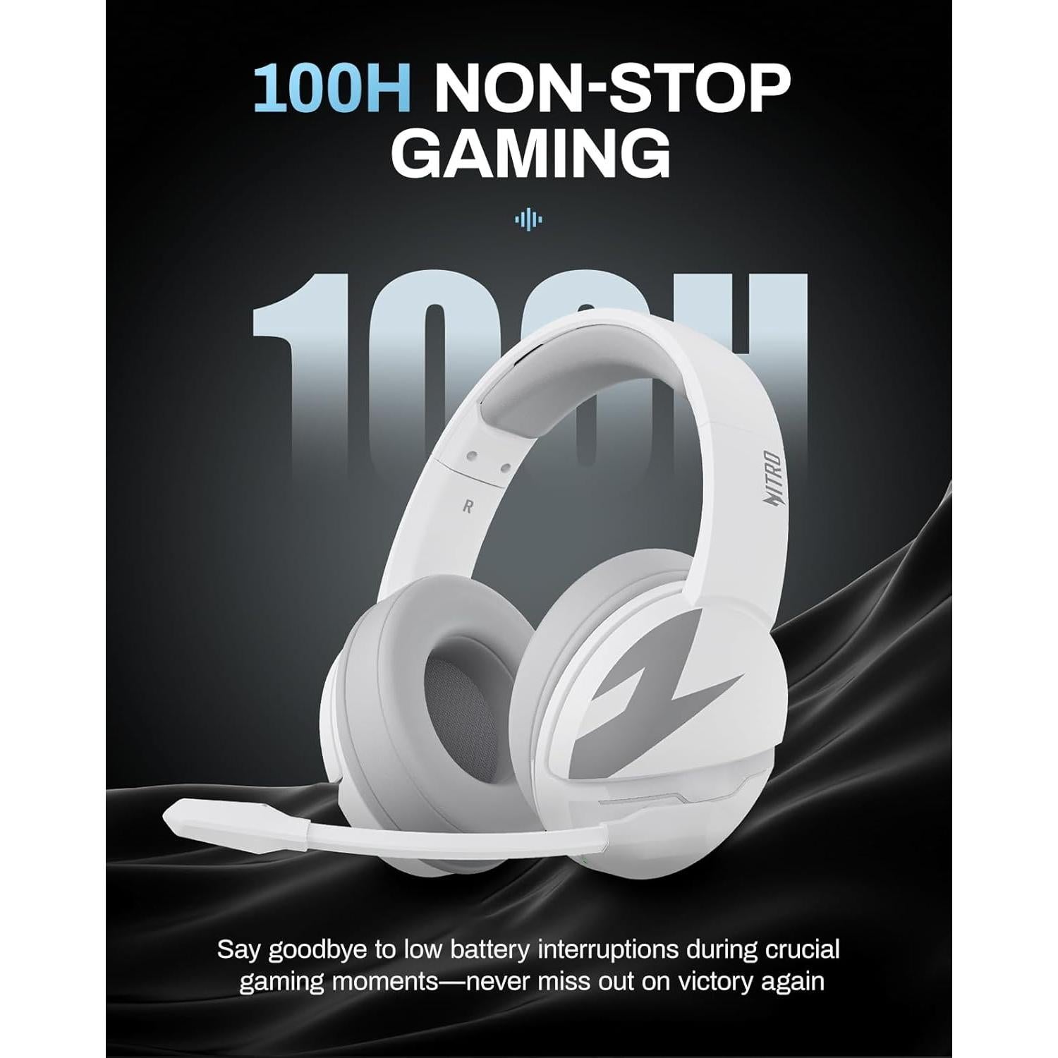 Auriculares Gaming Inalámbricos Acer Flex 2.4GHz 100H Batería