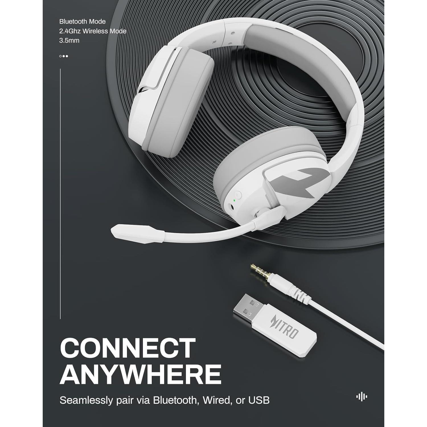 Auriculares Gaming Inalámbricos Acer Flex 2.4GHz 100H Batería