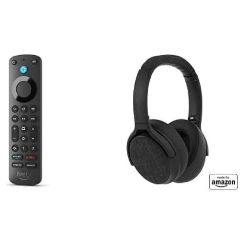 Alexa Voice Remote Pro with Made for Amazon Active Noise Cancelling Bluetooth Headset | Black