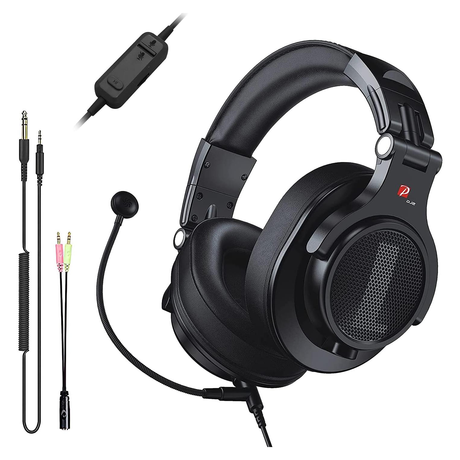 Auriculares Prosonic DJ2-KG con micrófono y control de volumen