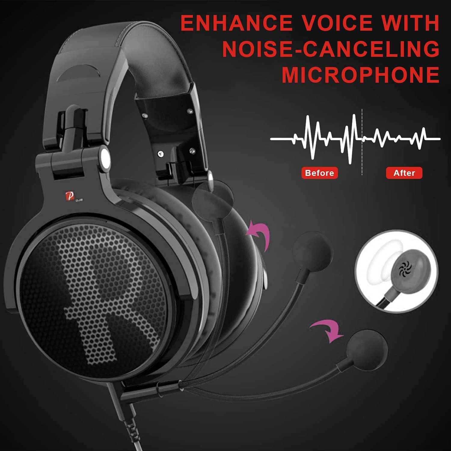 Auriculares Prosonic DJ2-KG con micrófono y control de volumen