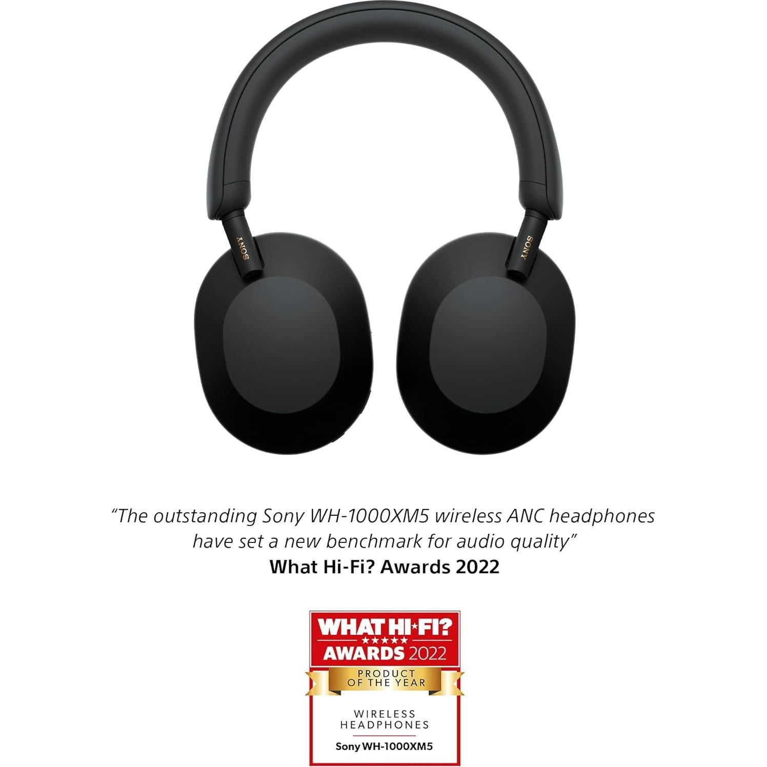 Noise Canceling Wireless Headphones - 30hr Battery Life - Over-Ear Style - Optimized for Alexa and Google Assistant - Built-in mic for Calls - WH-1000XM5B.CE7 - Limited Edition - Charcoal Black