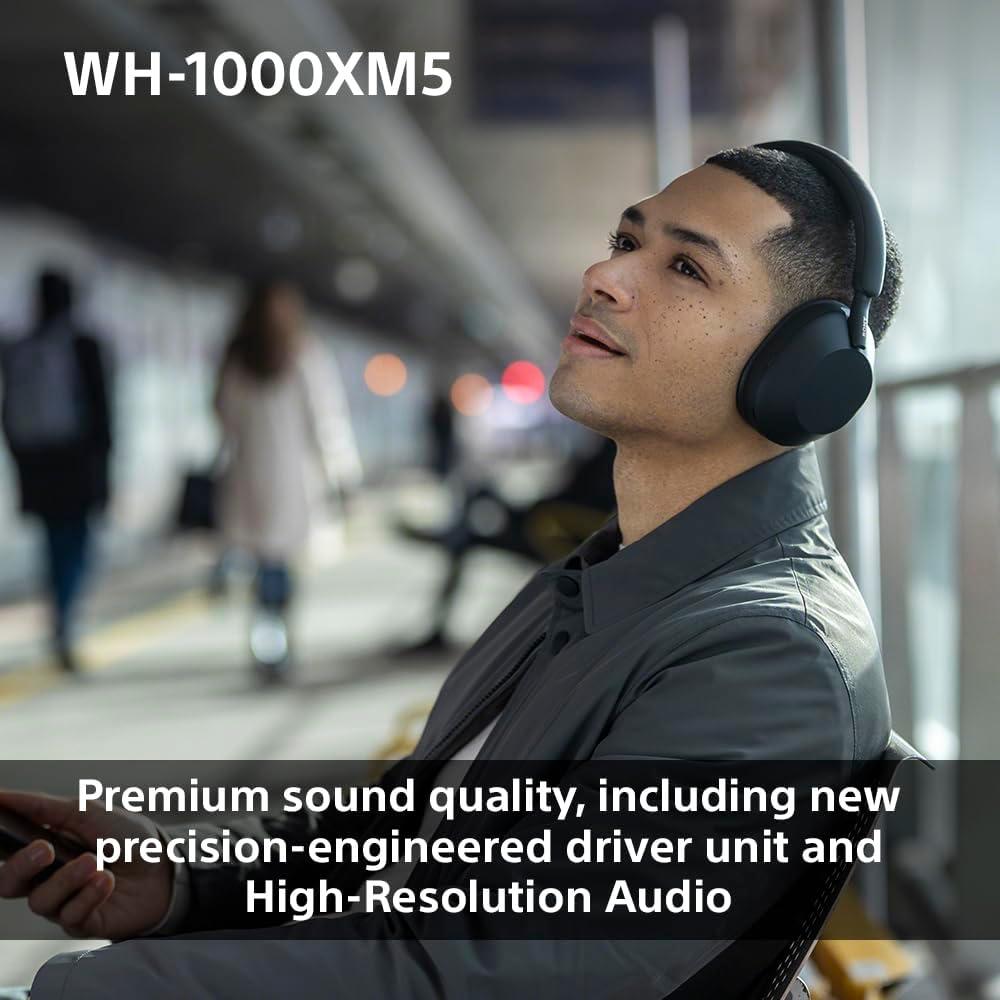 Noise Canceling Wireless Headphones - 30hr Battery Life - Over-Ear Style - Optimized for Alexa and Google Assistant - Built-in mic for Calls - WH-1000XM5B.CE7 - Limited Edition - Charcoal Black